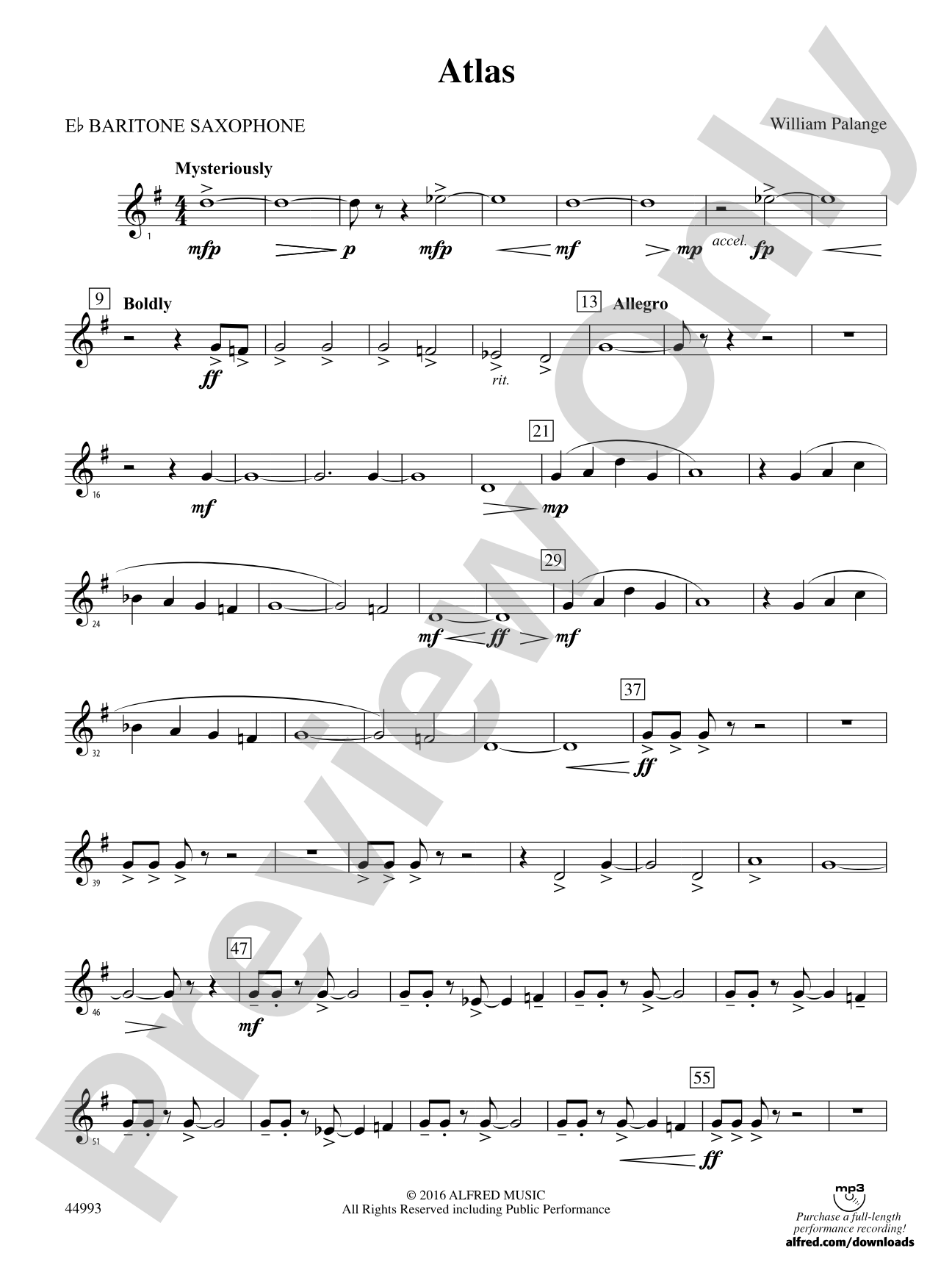 Atlas: E-flat Baritone Saxophone