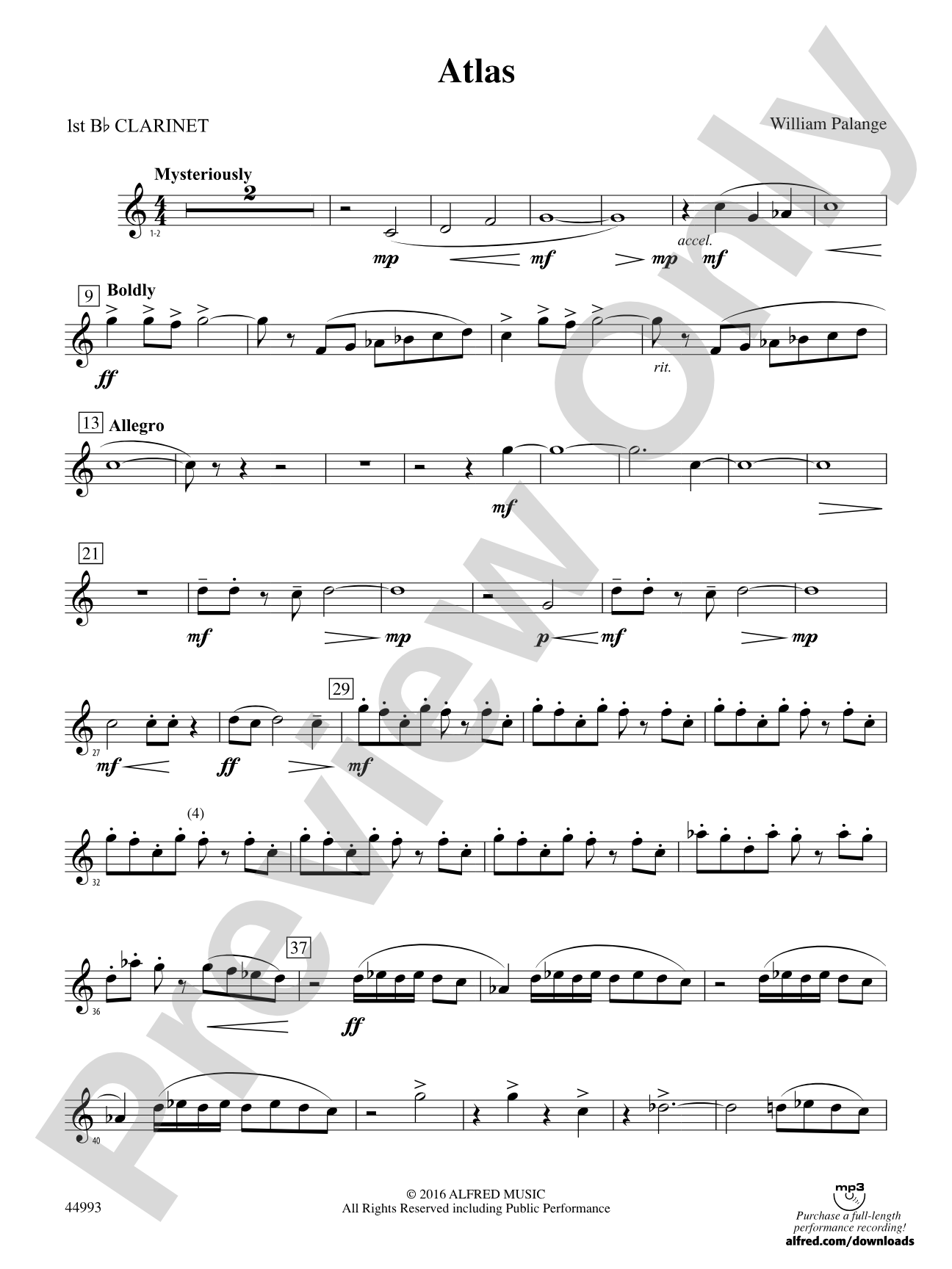 Atlas: 1st B-flat Clarinet