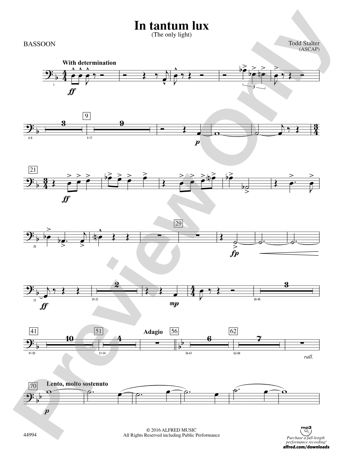 In tantum lux: Bassoon