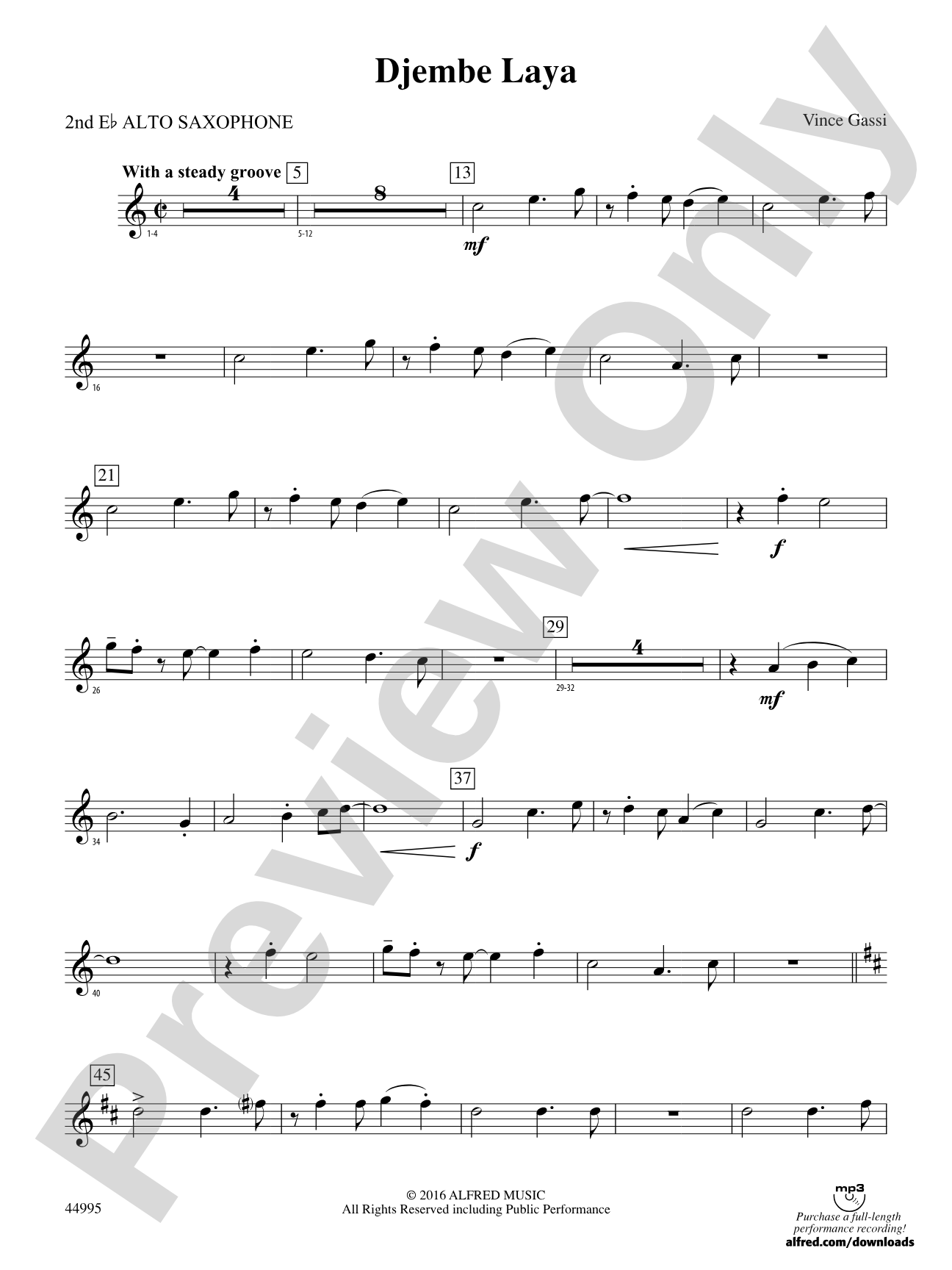 Djembe Laya: 2nd E-flat Alto Saxophone