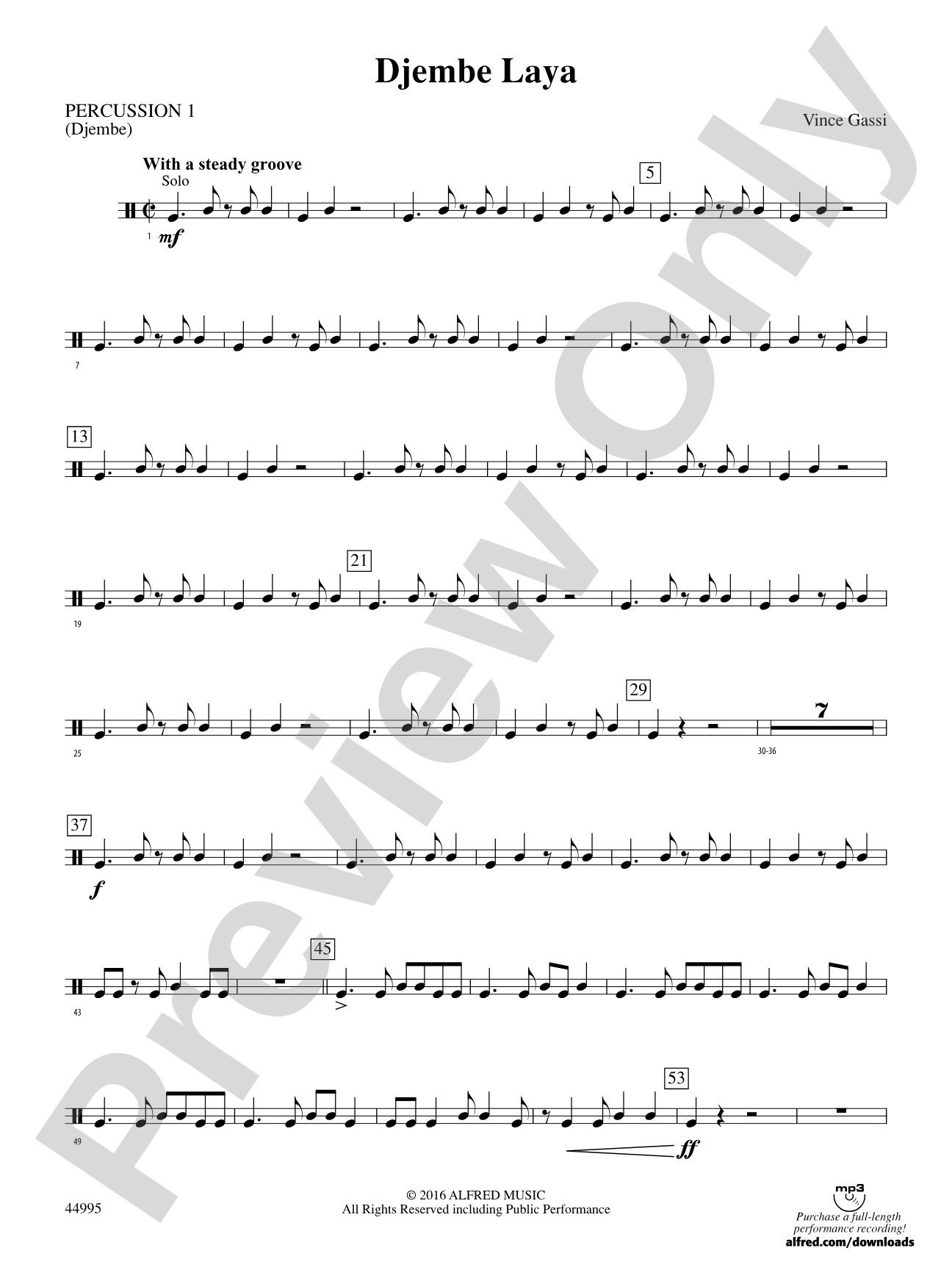 Djembe Laya: 1st Percussion