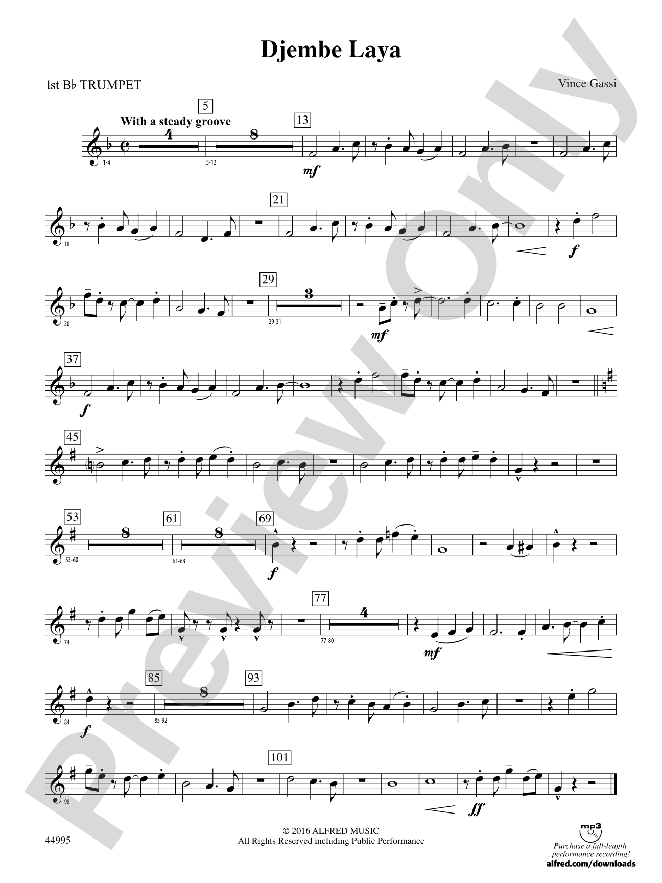 Djembe Laya: 1st B-flat Trumpet