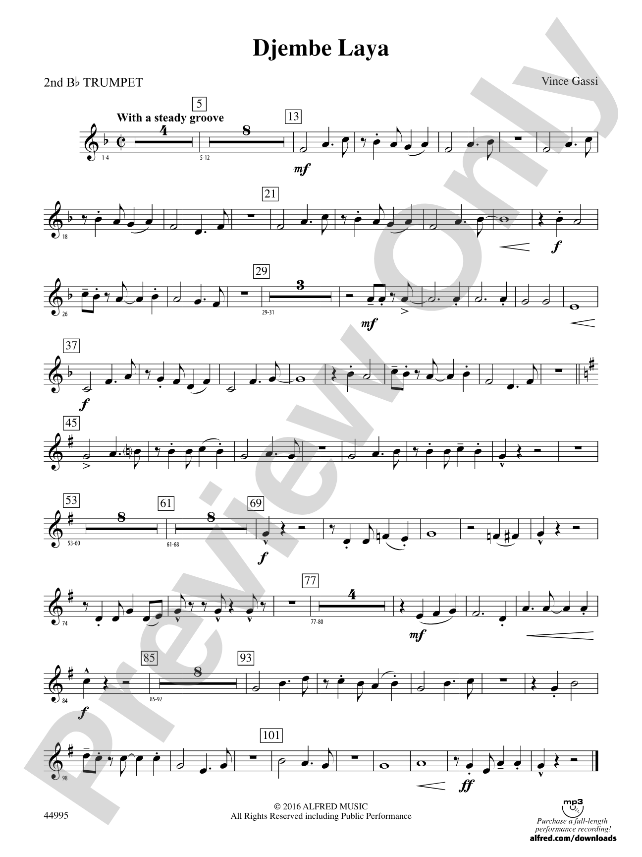 Djembe Laya: 2nd B-flat Trumpet