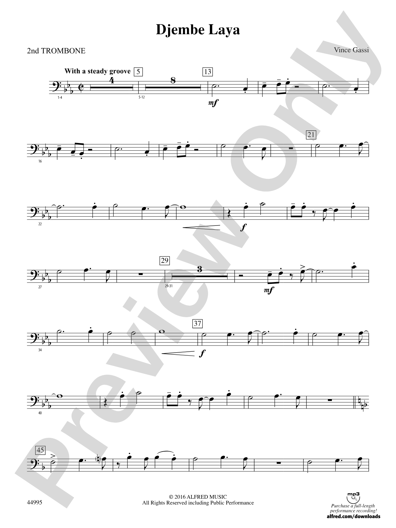 Djembe Laya: 2nd Trombone