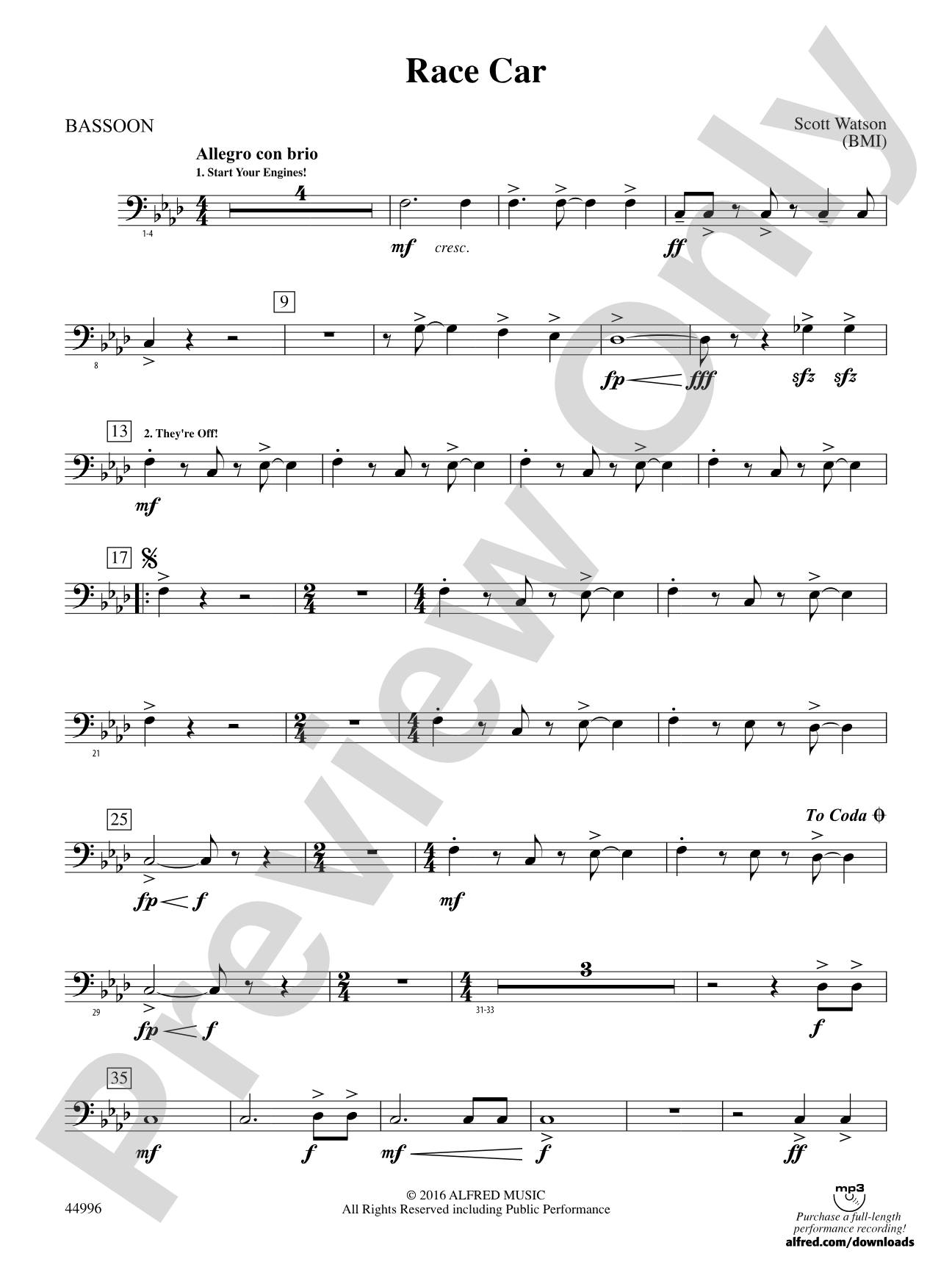Race Car: Bassoon