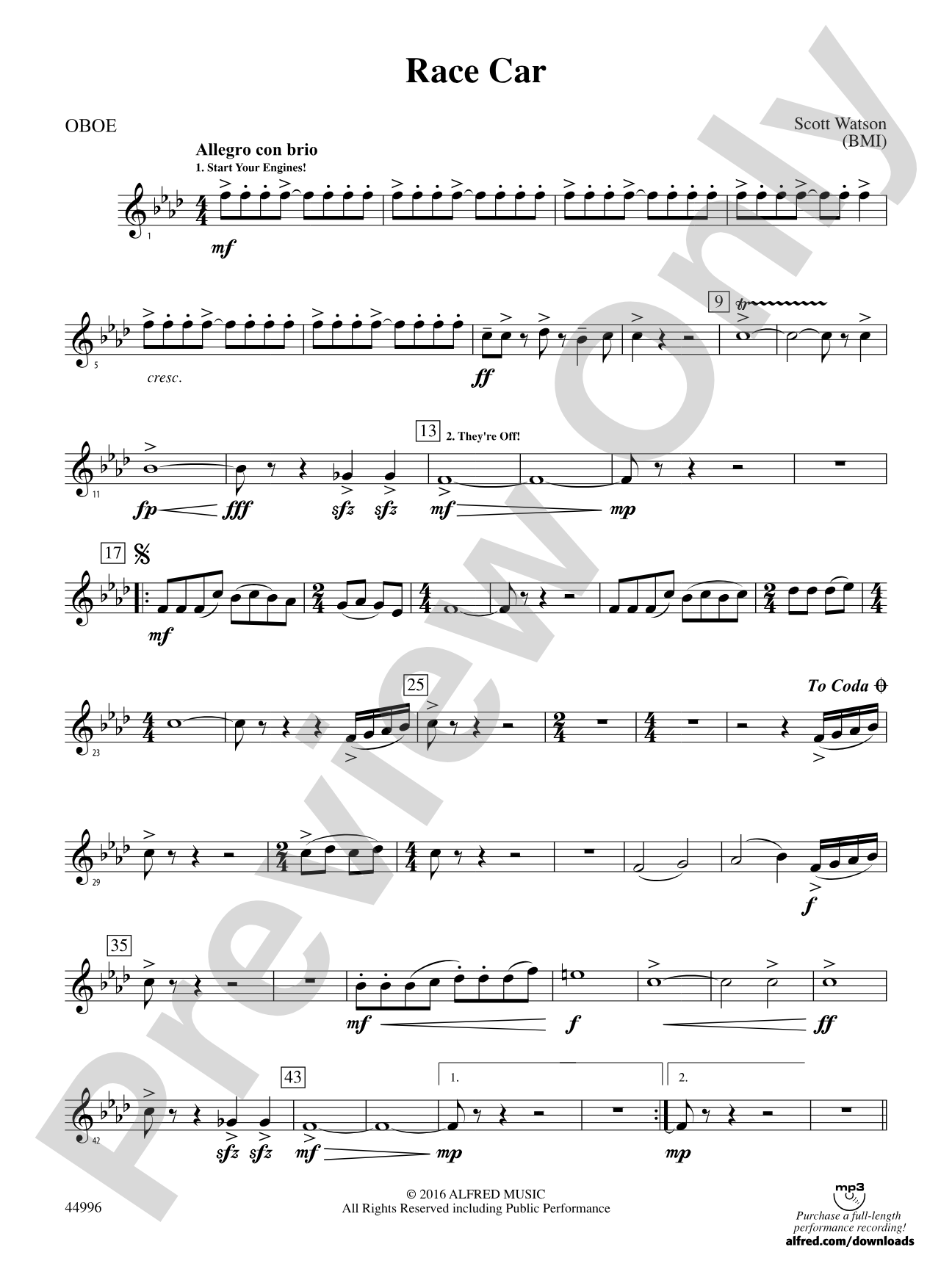 Race Car: Oboe
