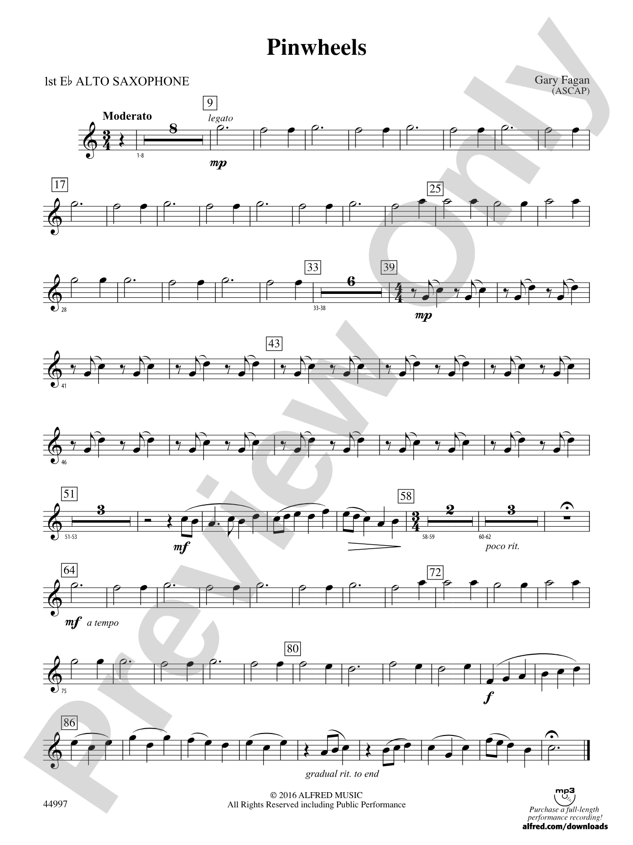 Pinwheels: E-flat Alto Saxophone