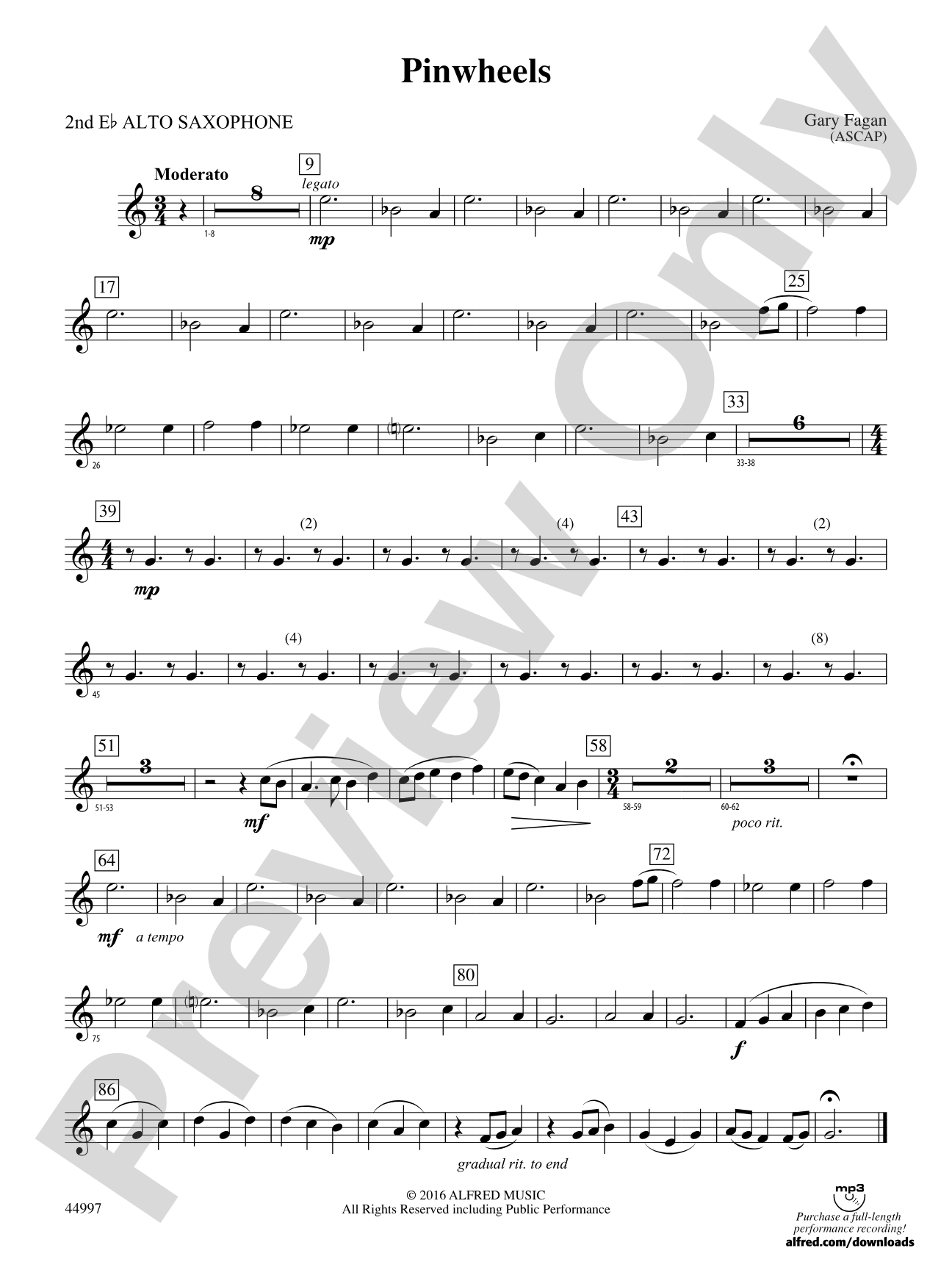 Pinwheels: 2nd E-flat Alto Saxophone