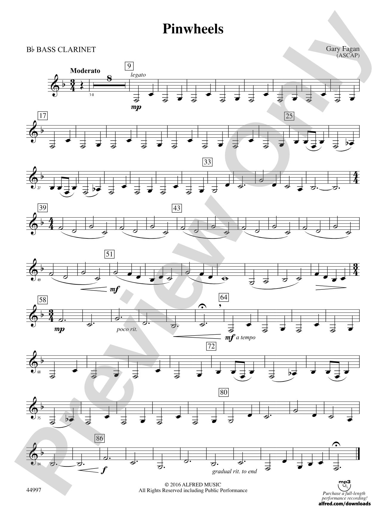 Pinwheels: B-flat Bass Clarinet