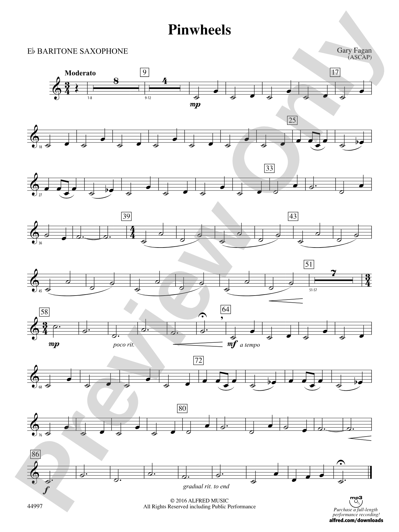 Pinwheels: E-flat Baritone Saxophone