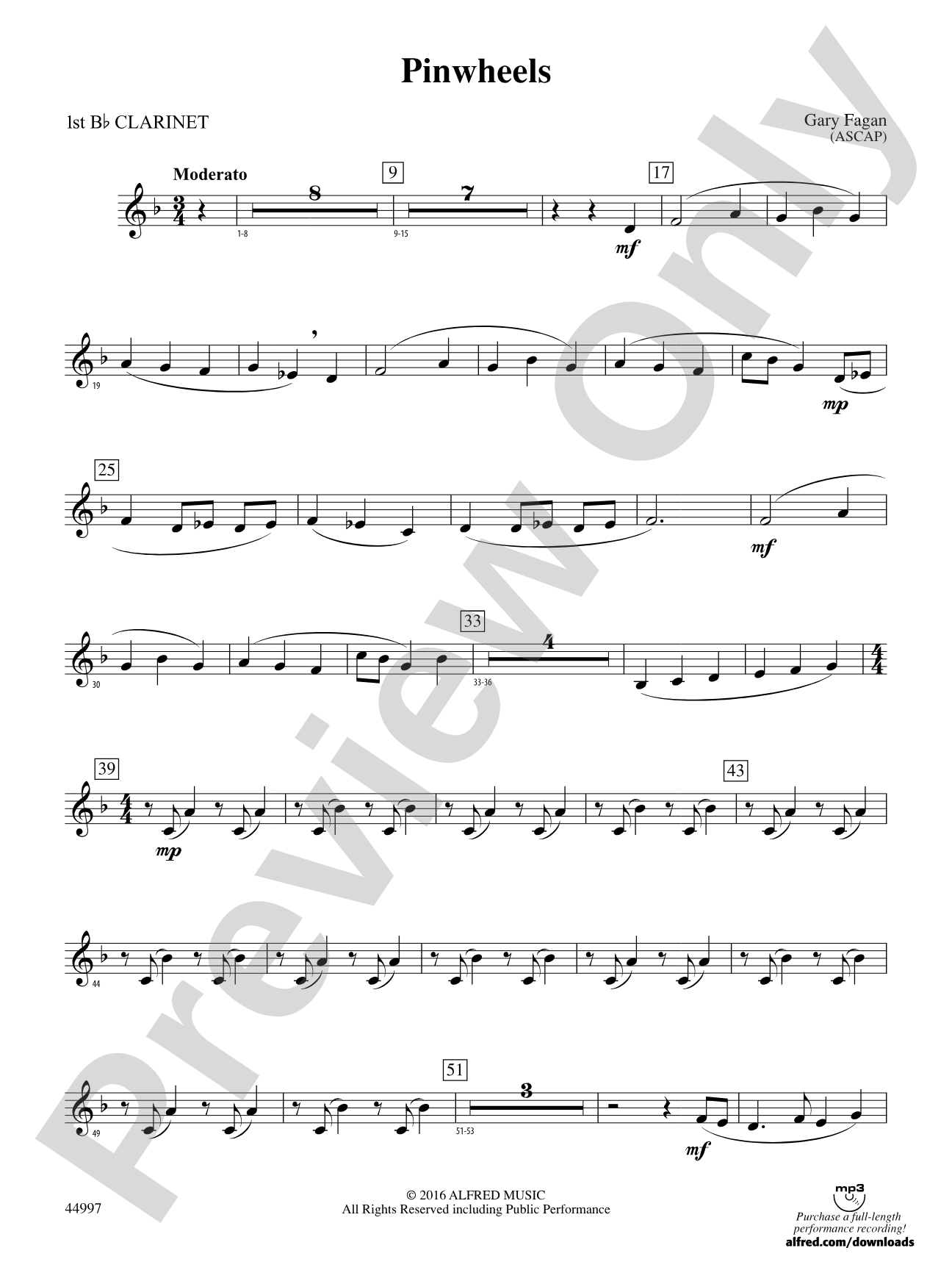 Pinwheels: 1st B-flat Clarinet