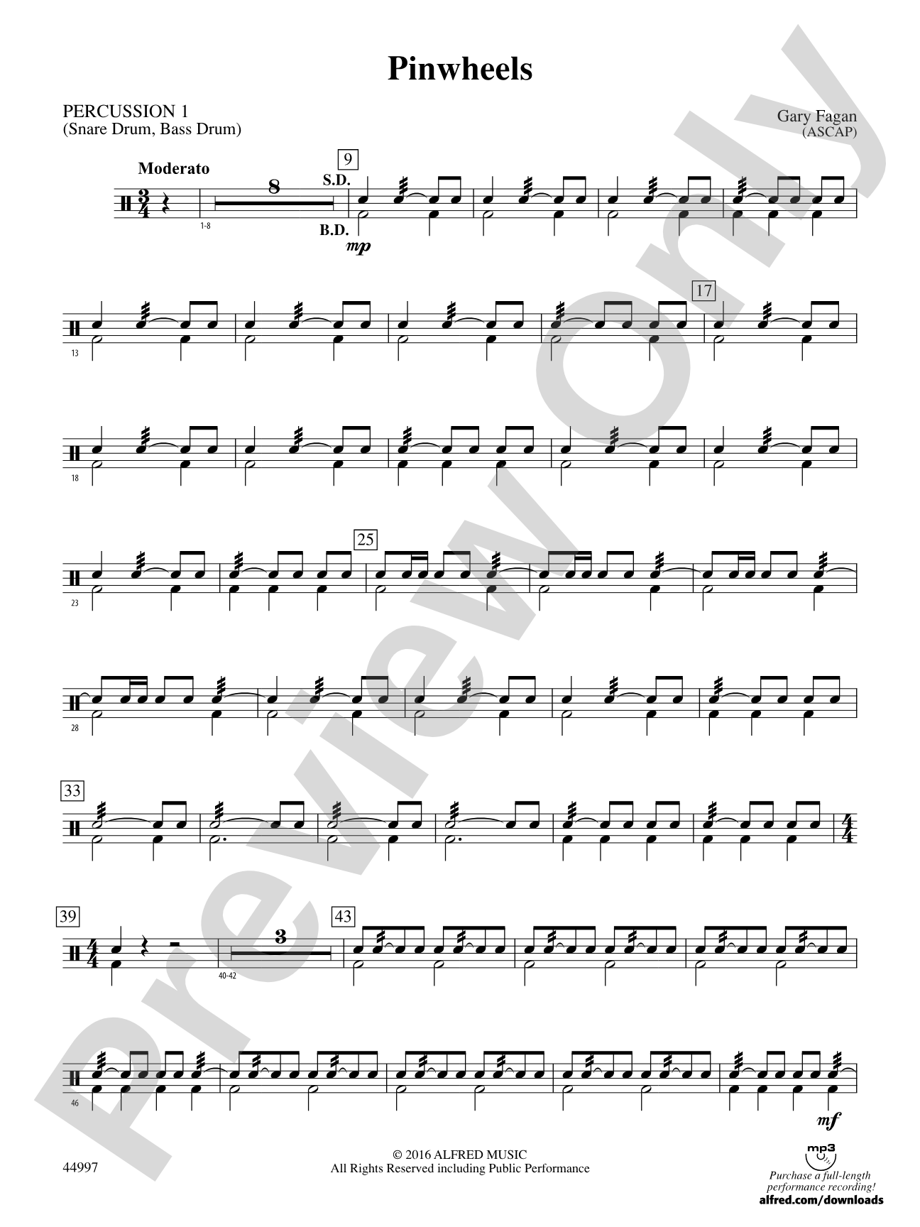 Pinwheels: 1st Percussion