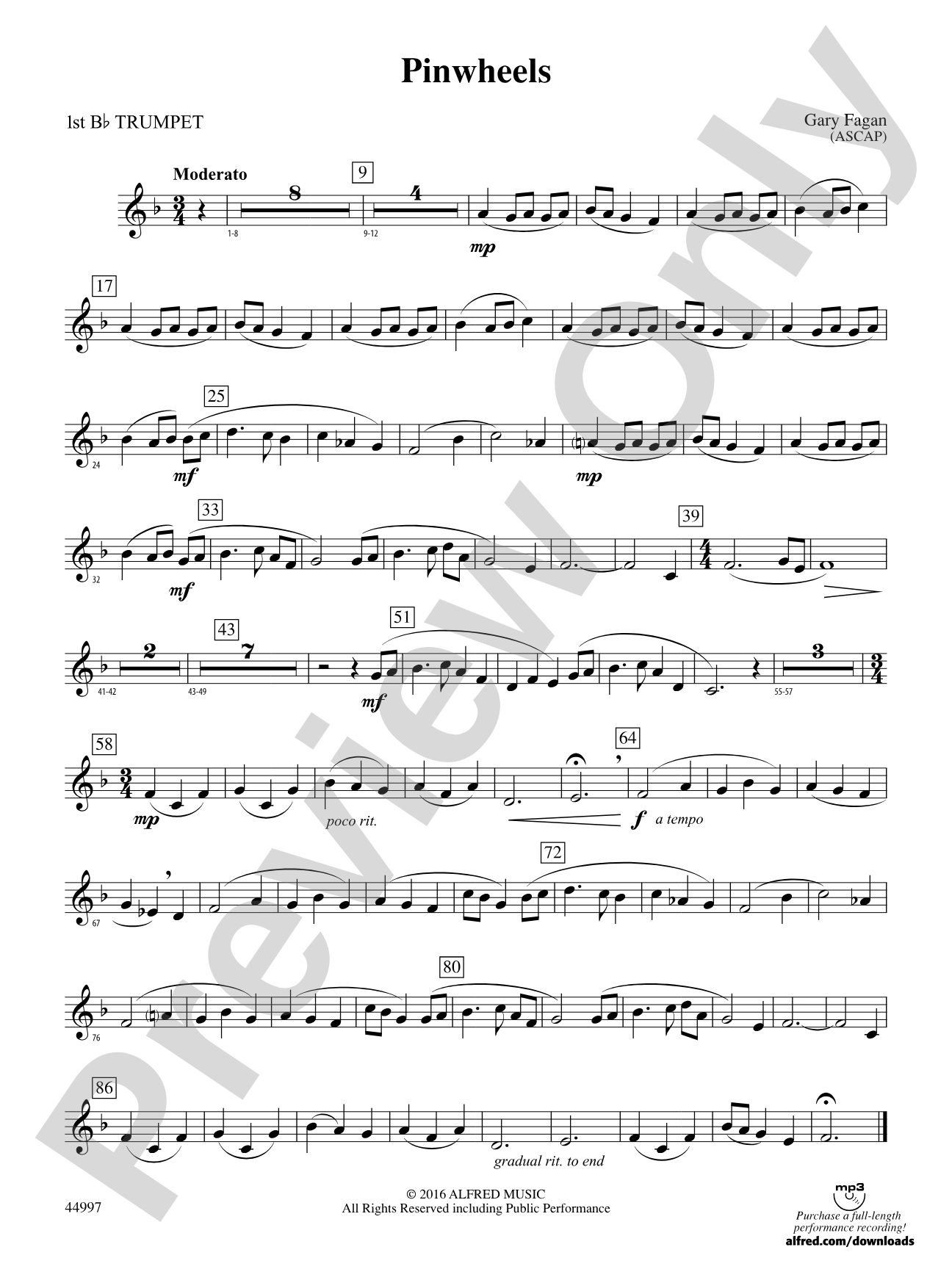Pinwheels: 1st B-flat Trumpet