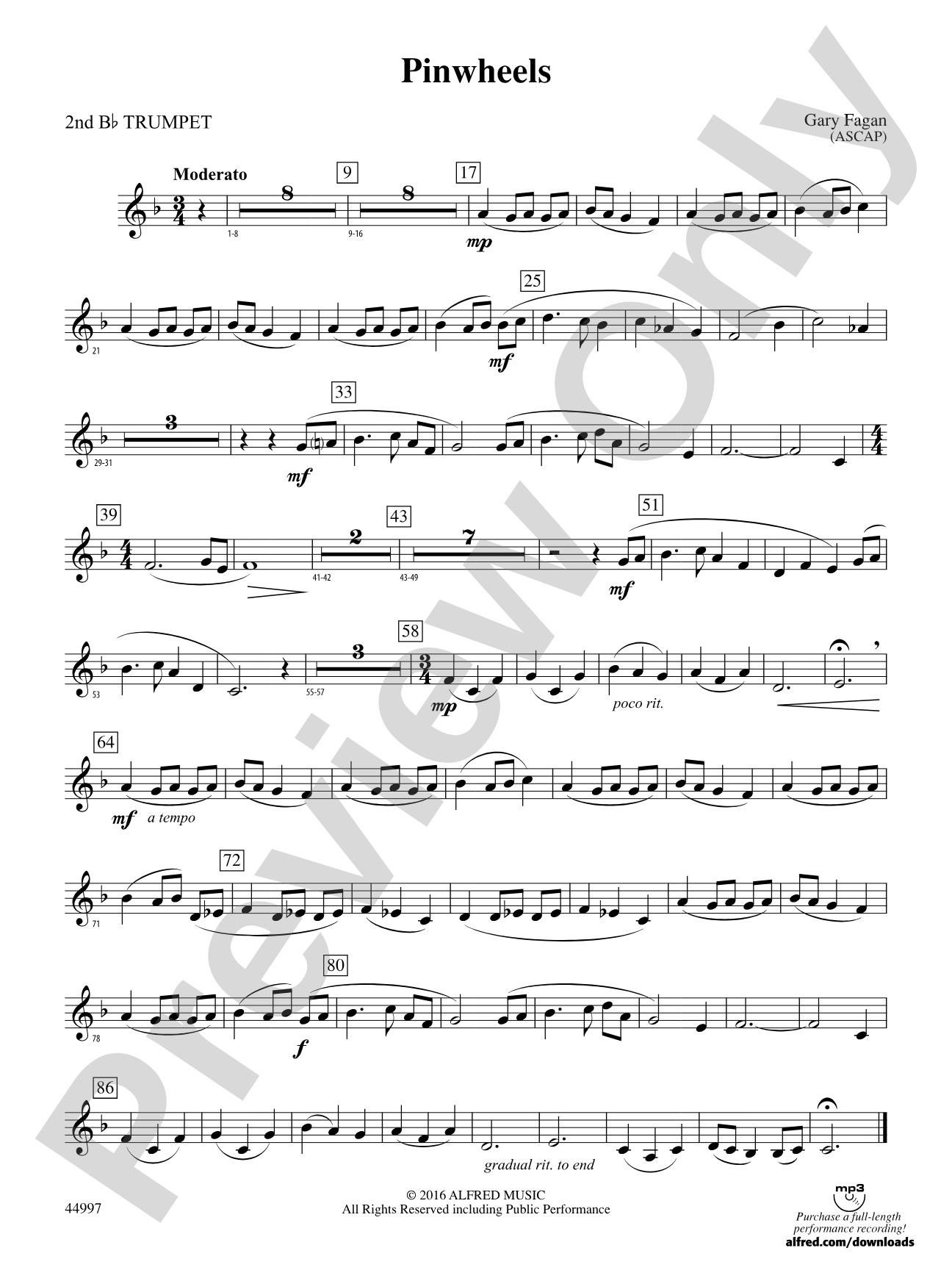 Pinwheels: 2nd B-flat Trumpet