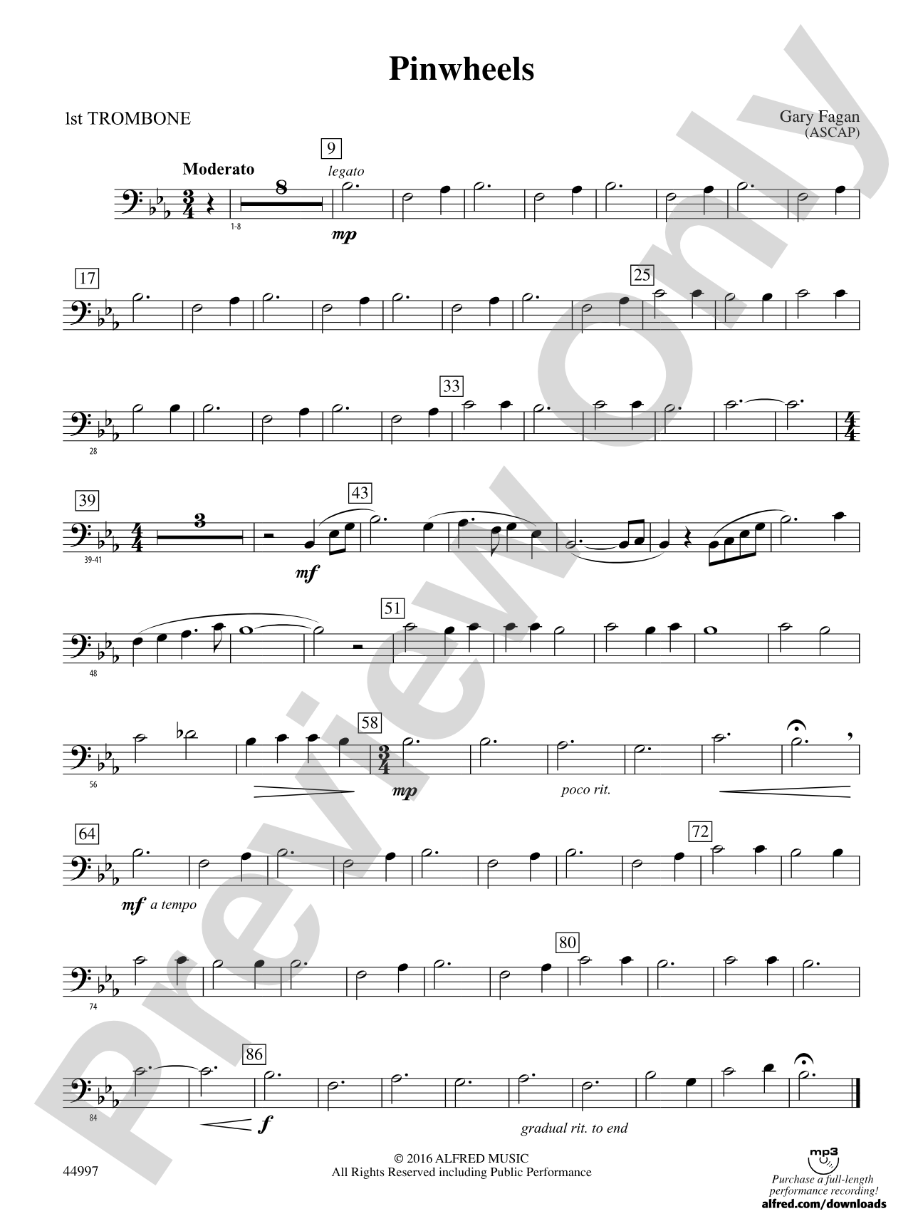 Pinwheels: 1st Trombone