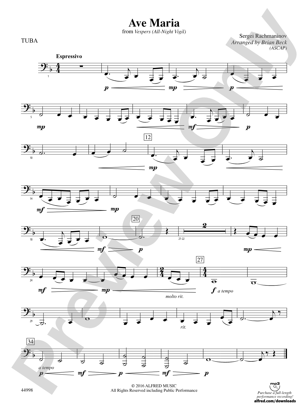 Ave Maria: Tuba