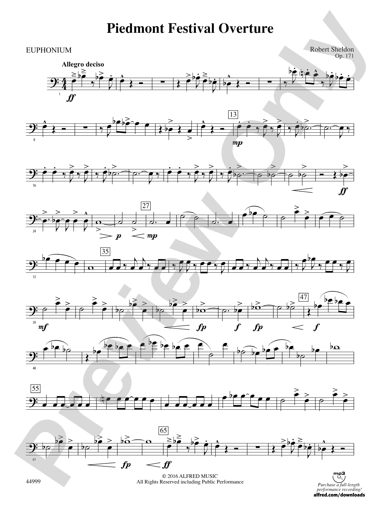 Piedmont Festival Overture: Baritone B.C.