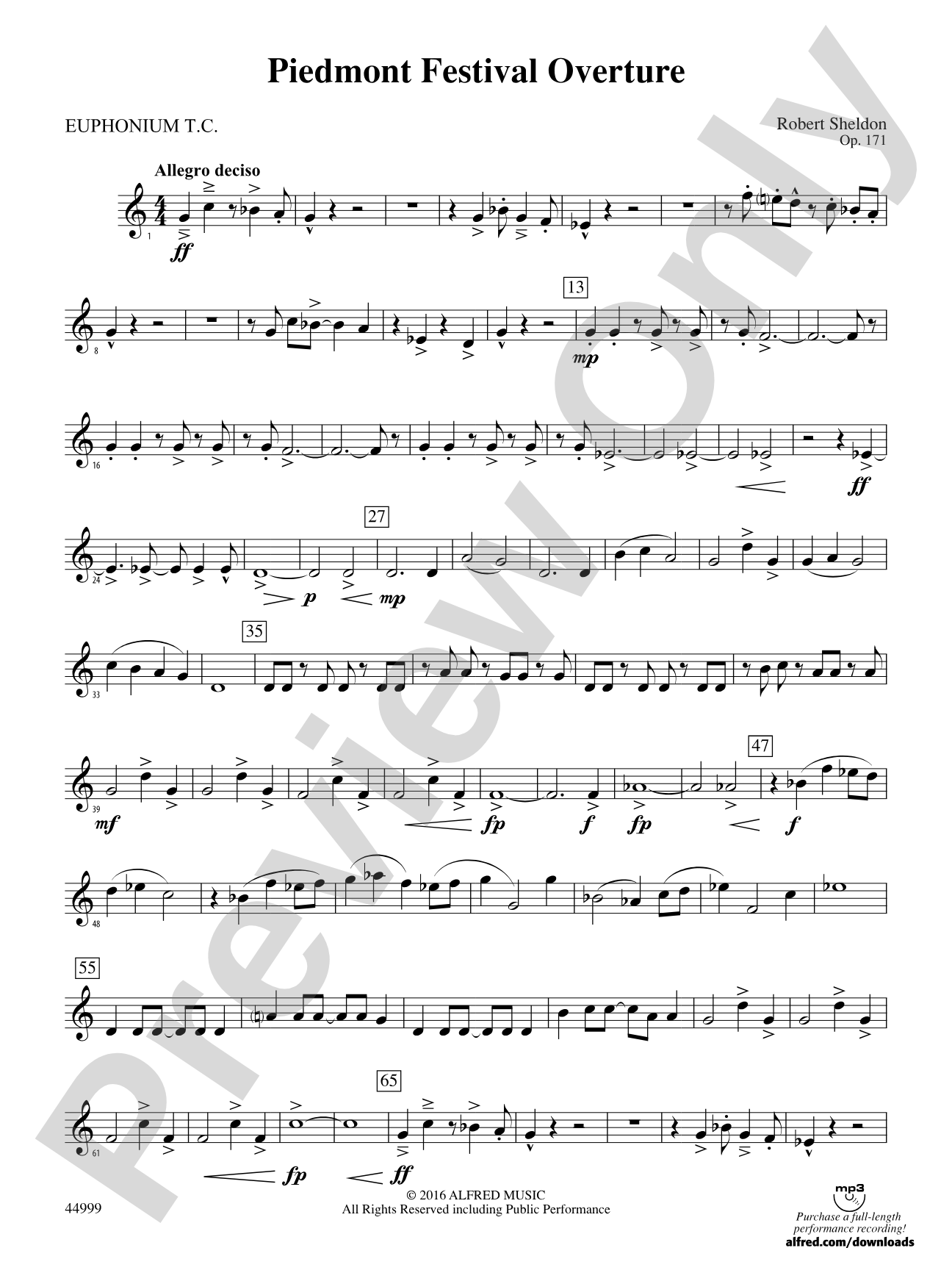 Piedmont Festival Overture: Baritone T.C.