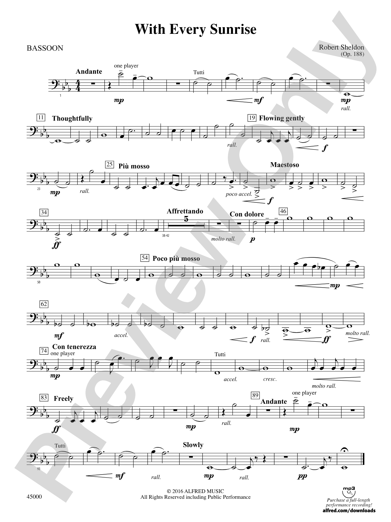 With Every Sunrise: Bassoon