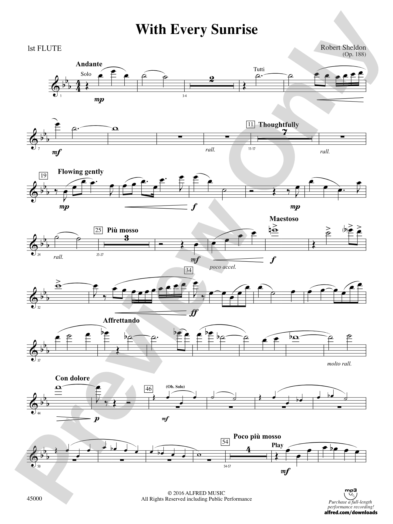 With Every Sunrise: Flute