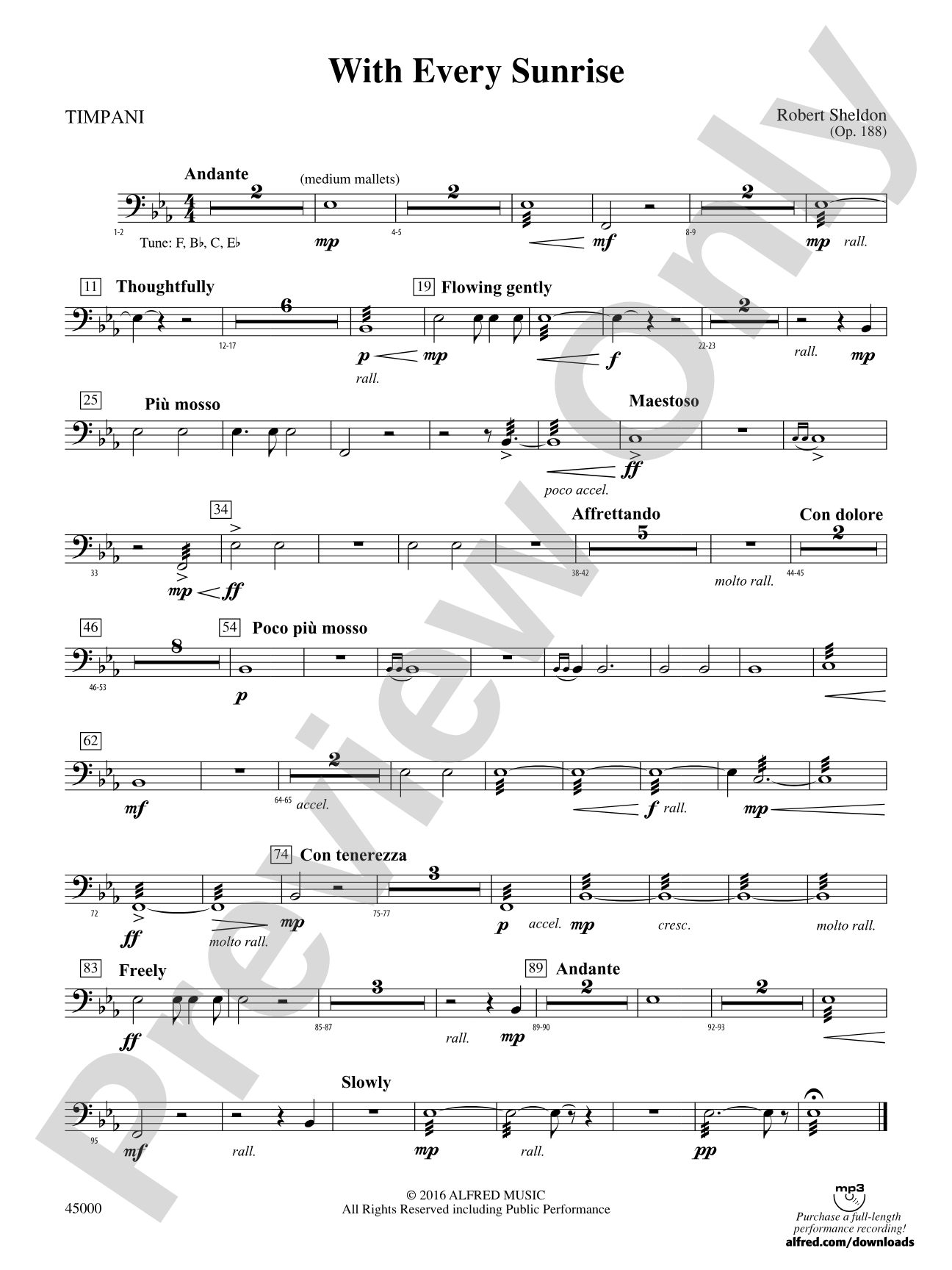 With Every Sunrise: Timpani