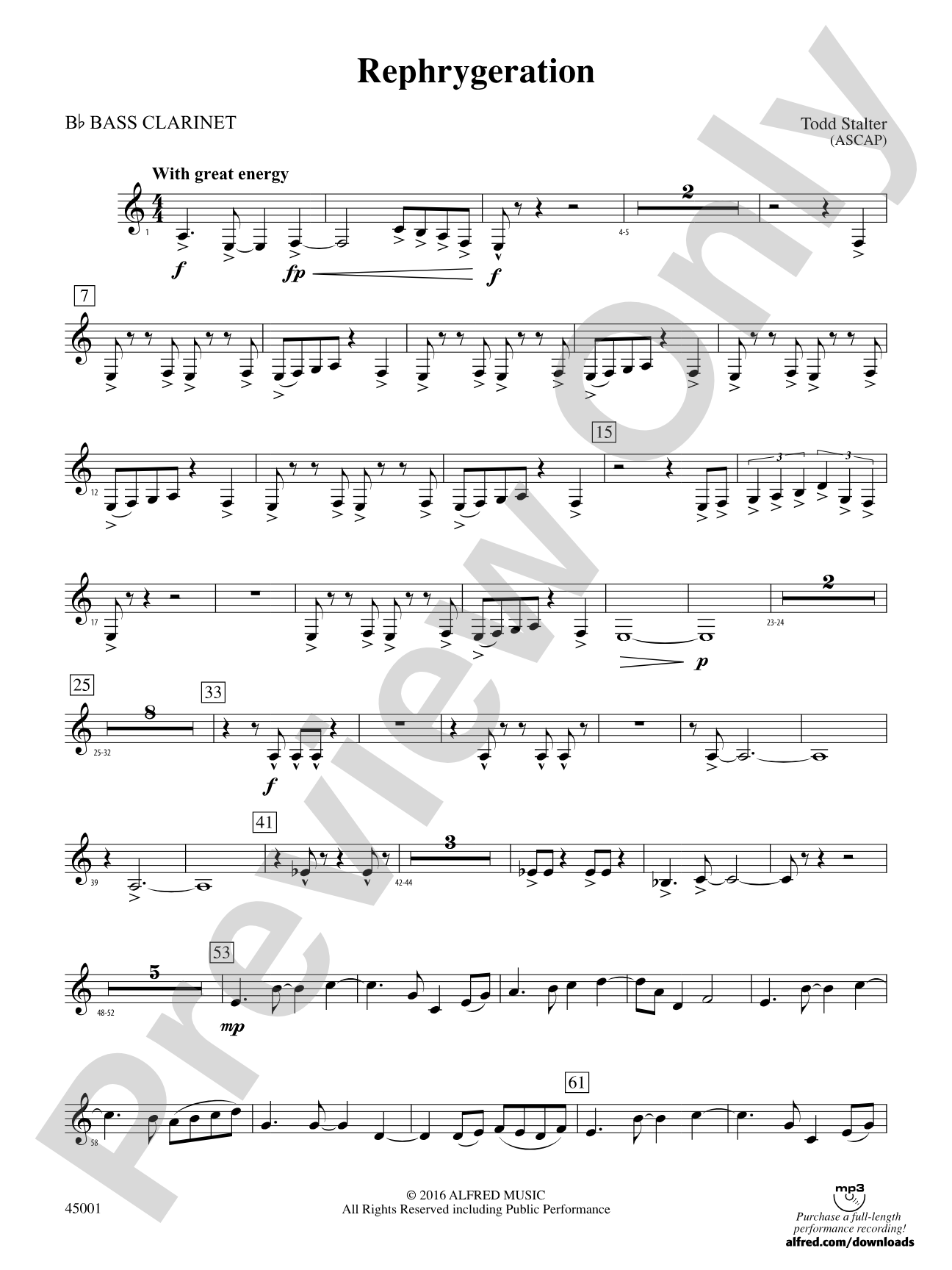 Rephrygeration: B-flat Bass Clarinet