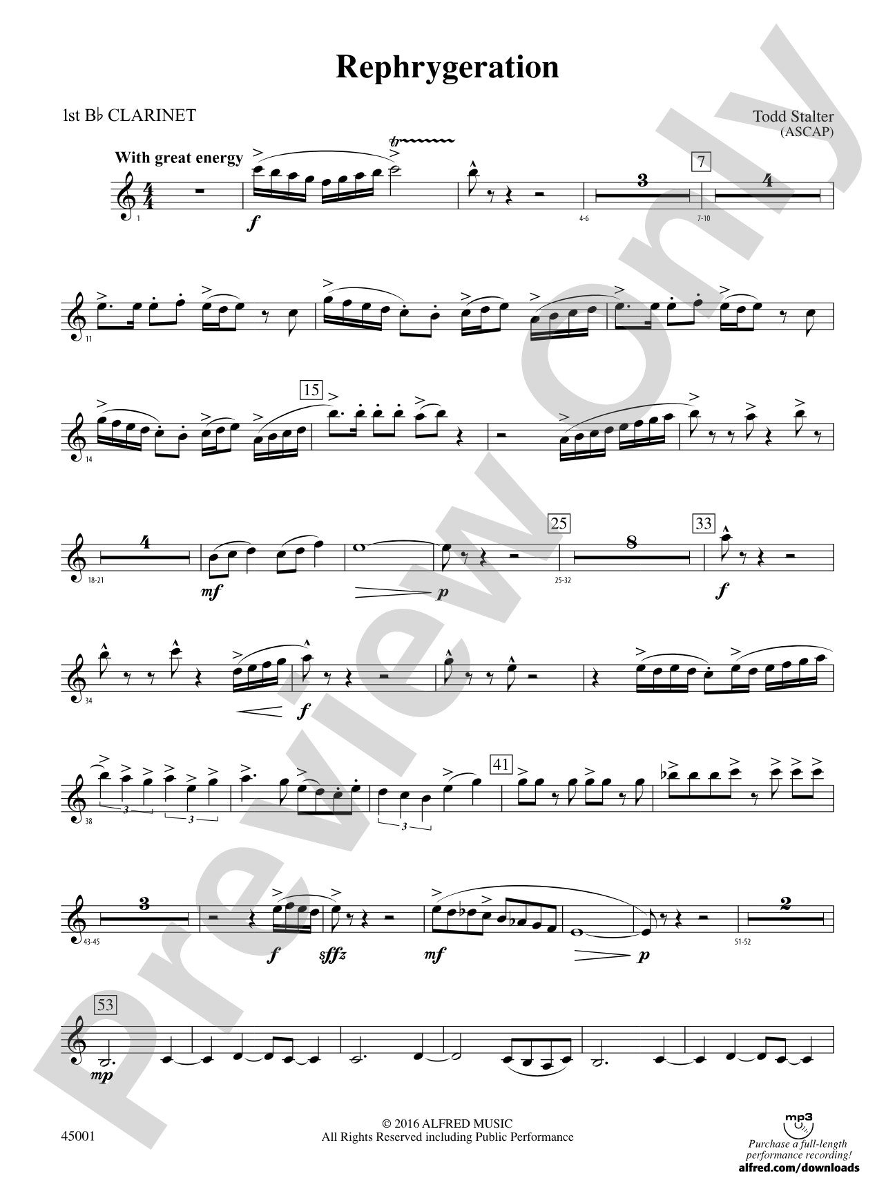 Rephrygeration: 1st B-flat Clarinet