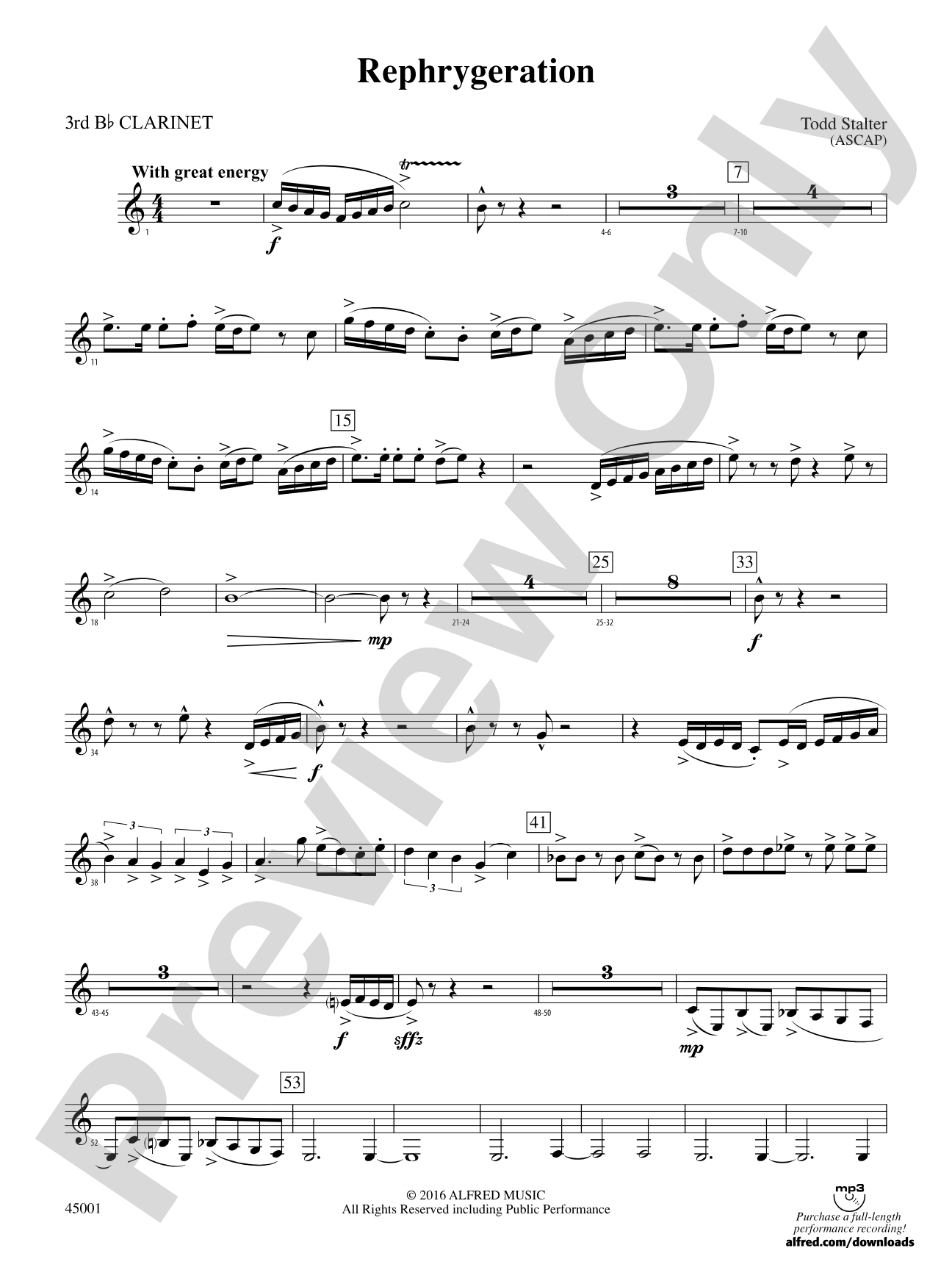 Rephrygeration: 3rd B-flat Clarinet