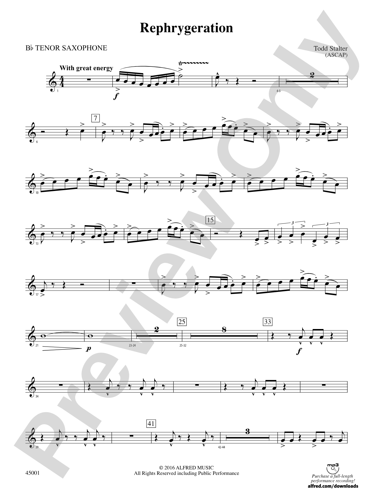 Rephrygeration: B-flat Tenor Saxophone