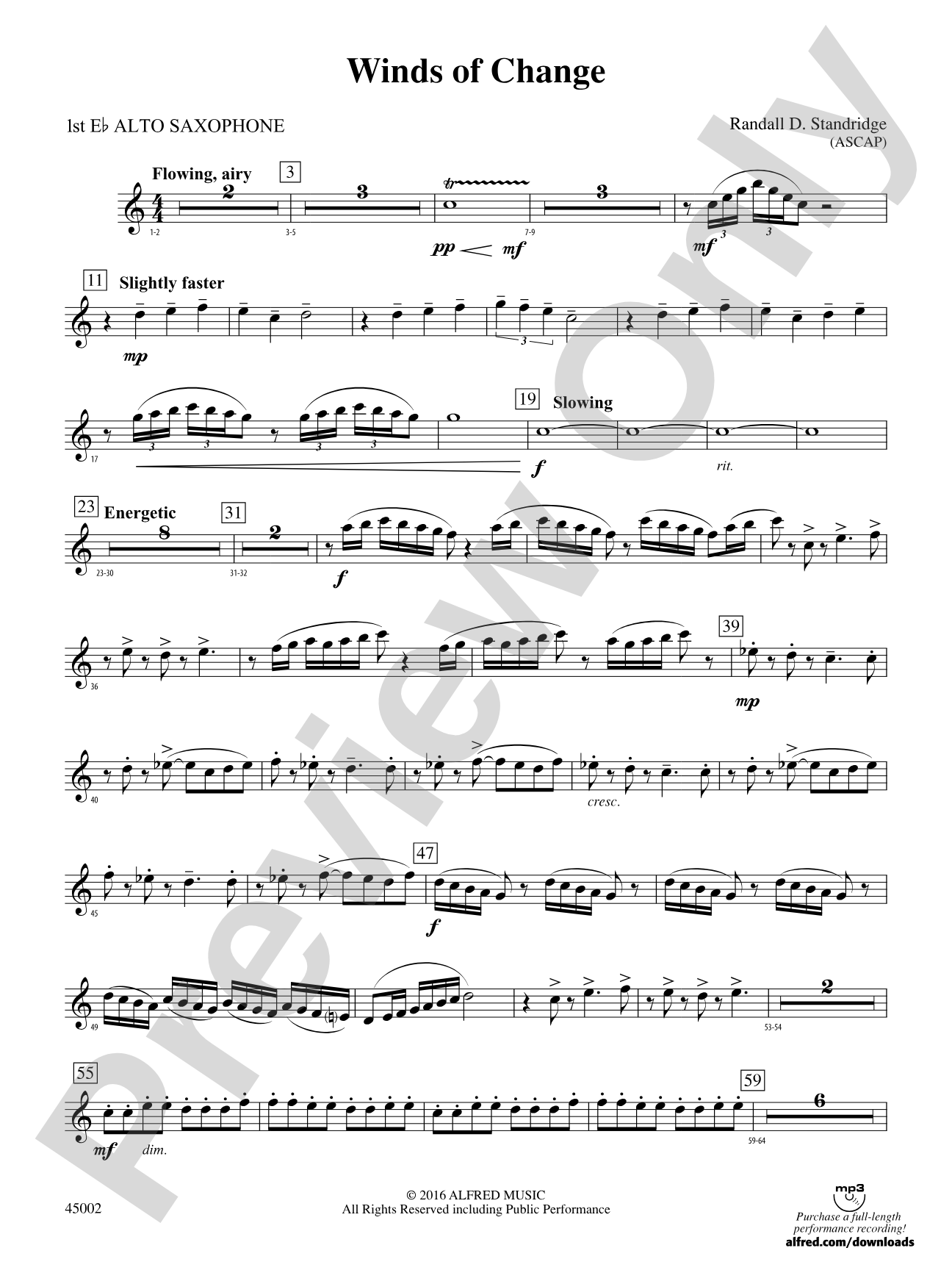 Winds of Change: E-flat Alto Saxophone