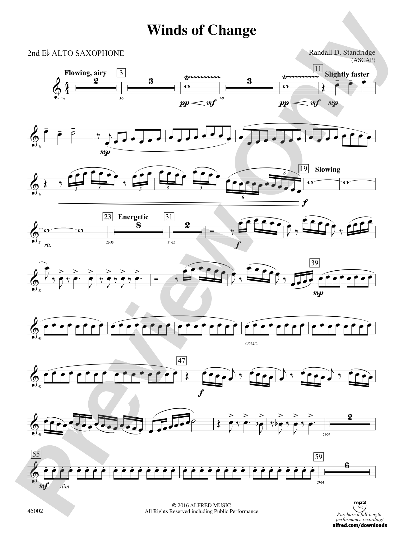 Winds of Change: 2nd E-flat Alto Saxophone