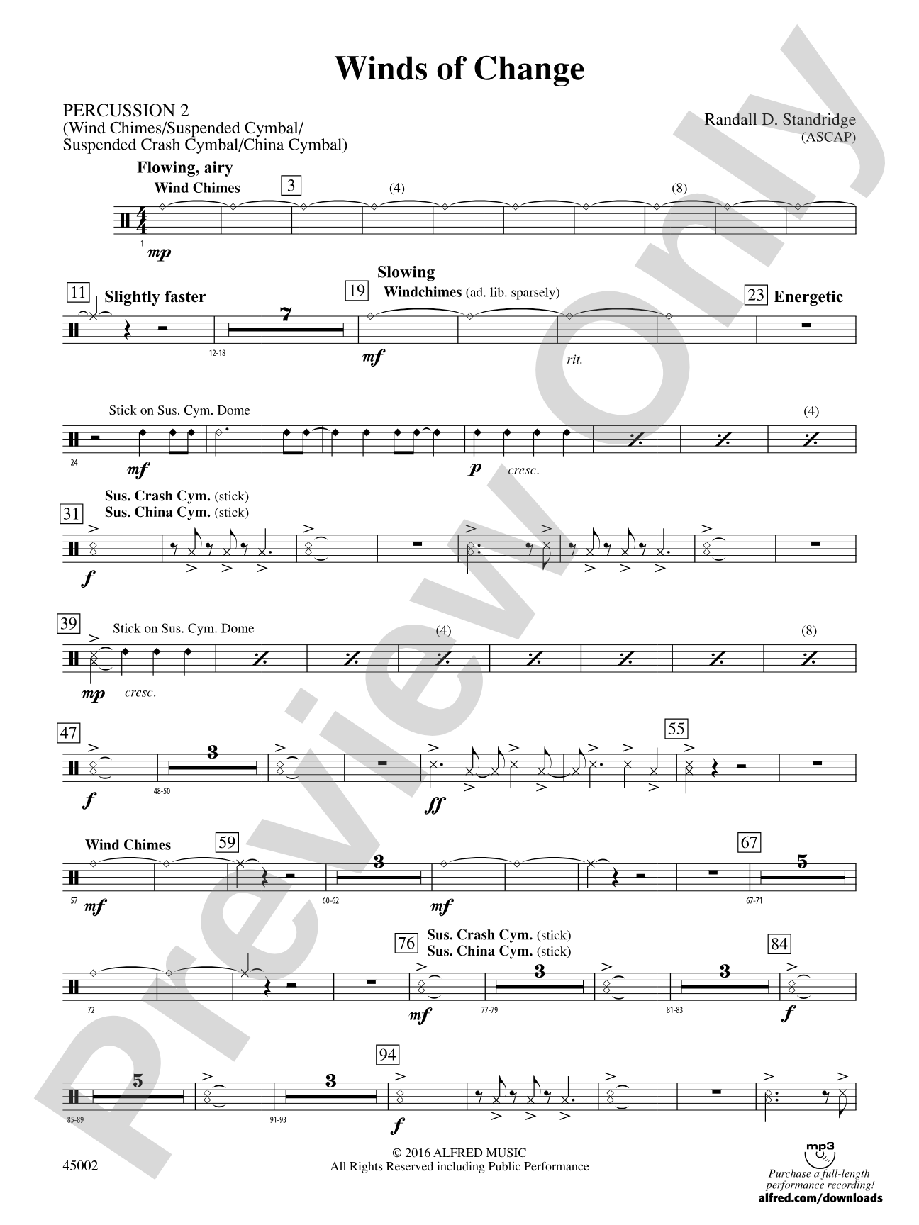 Winds of Change: 2nd Percussion