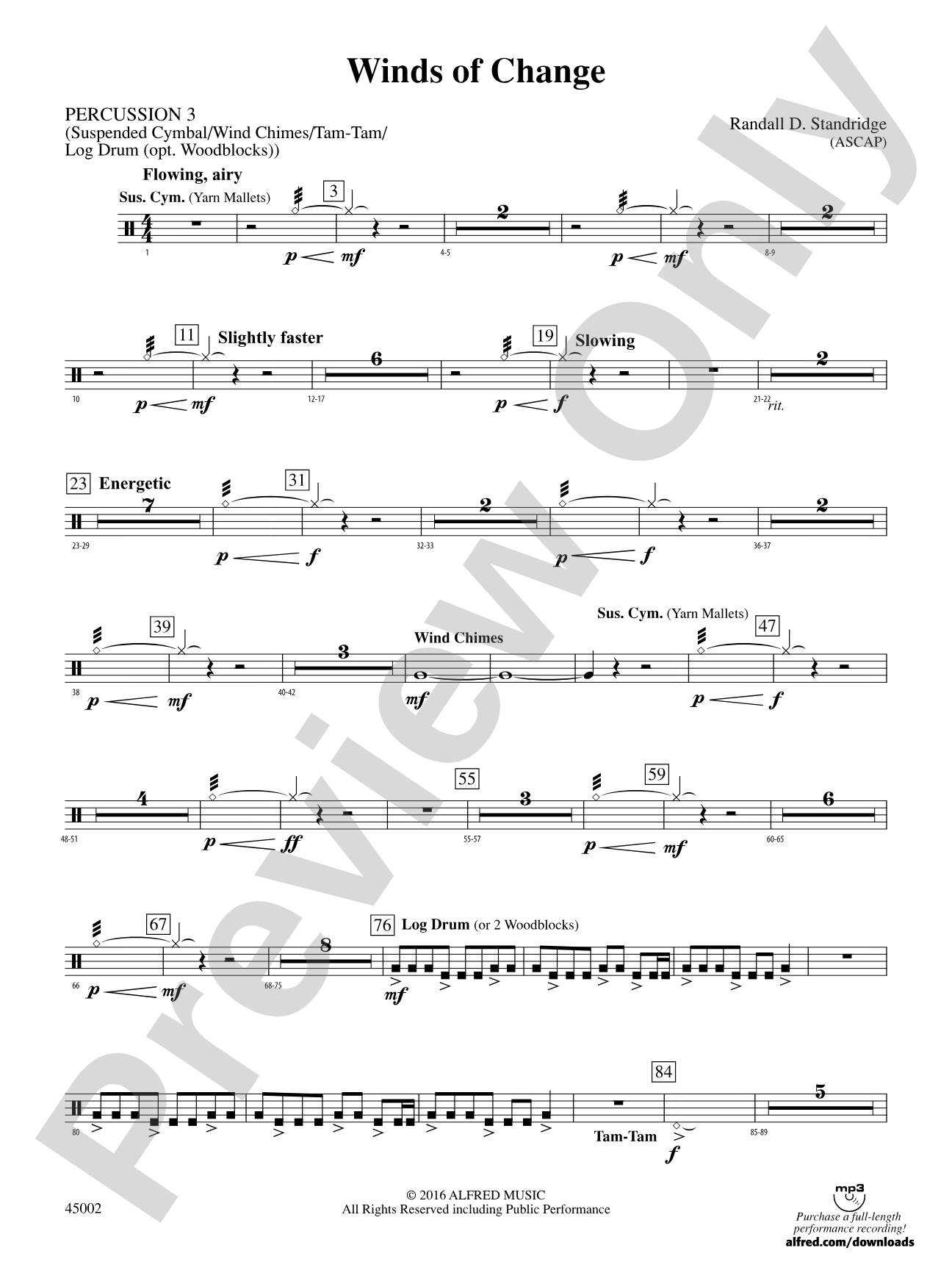 Winds of Change: 3rd Percussion