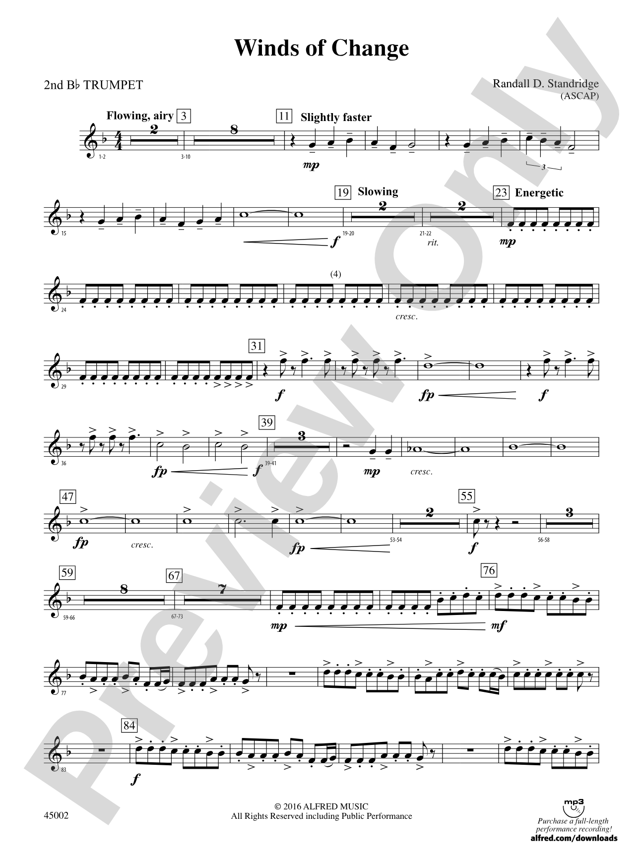 Winds of Change: 2nd B-flat Trumpet