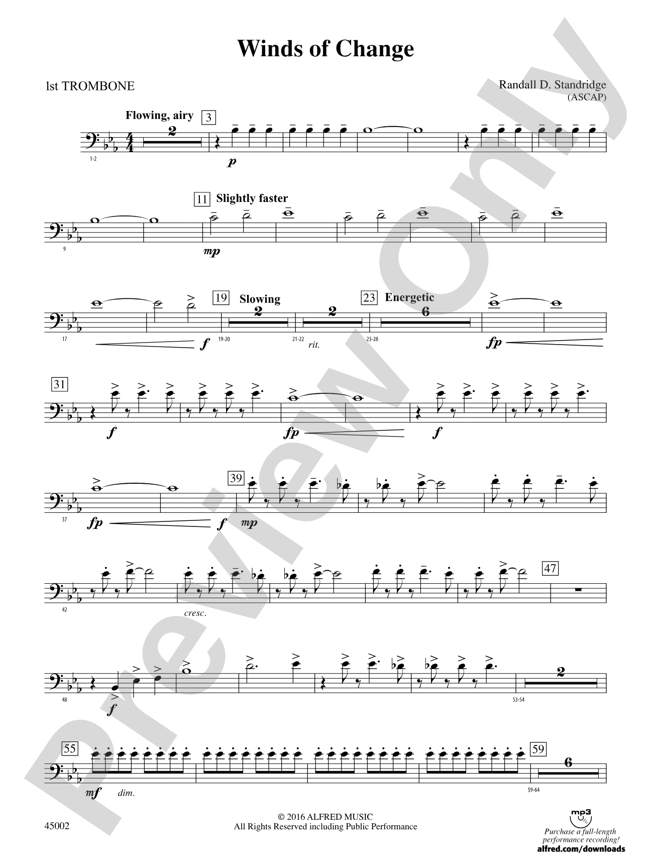 Winds of Change: 1st Trombone