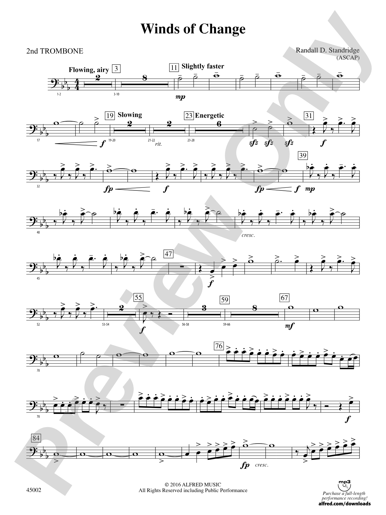 Winds of Change: 2nd Trombone