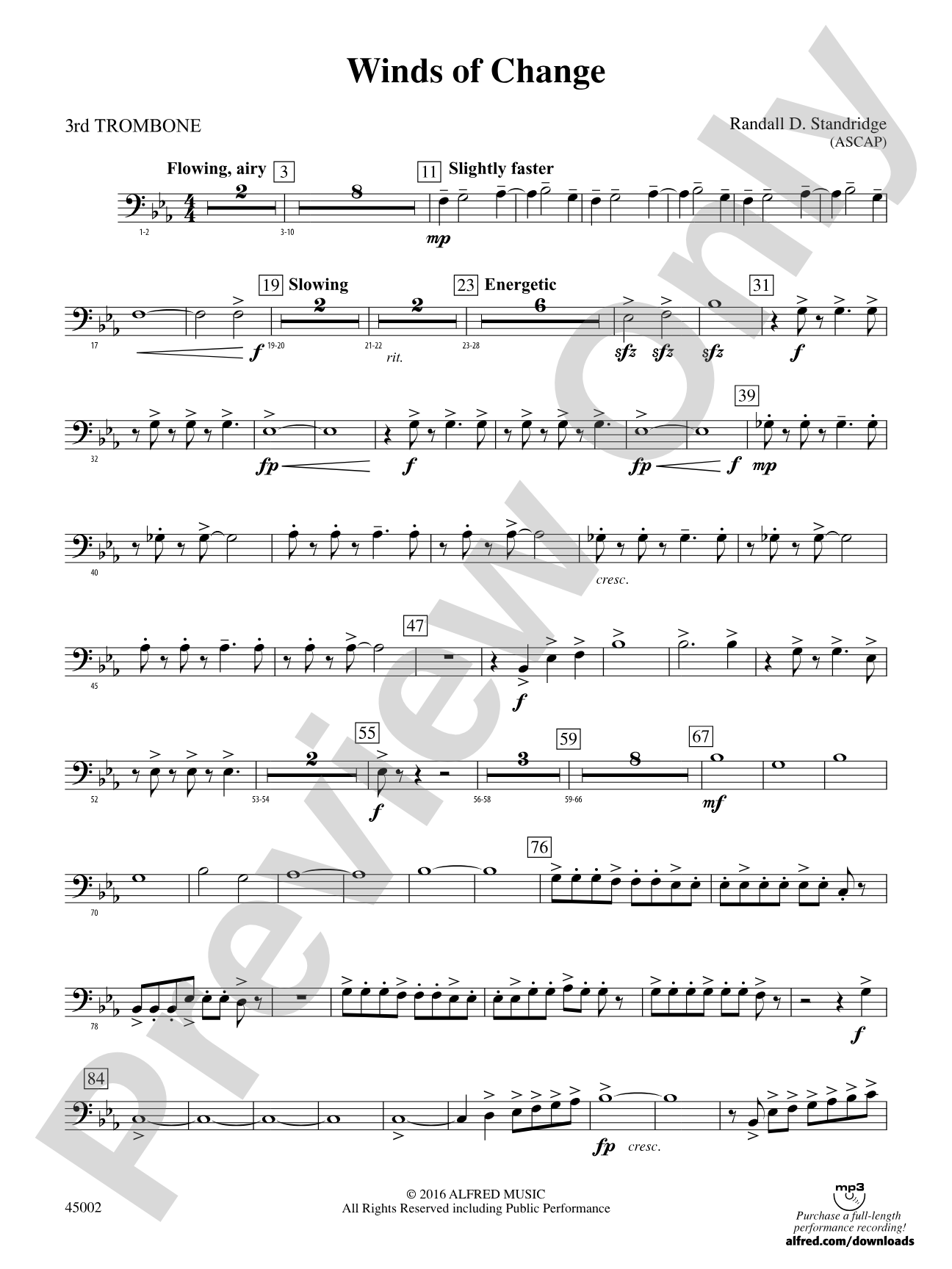 Winds of Change: 3rd Trombone