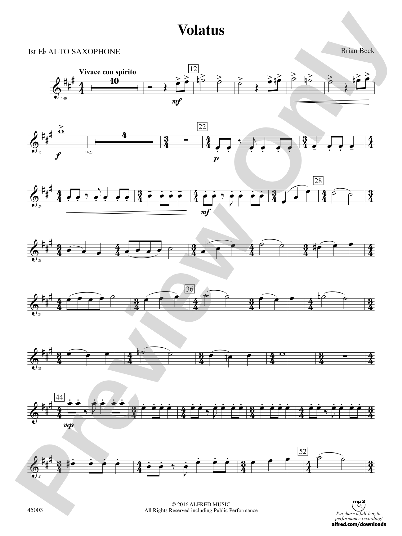 Volatus: E-flat Alto Saxophone