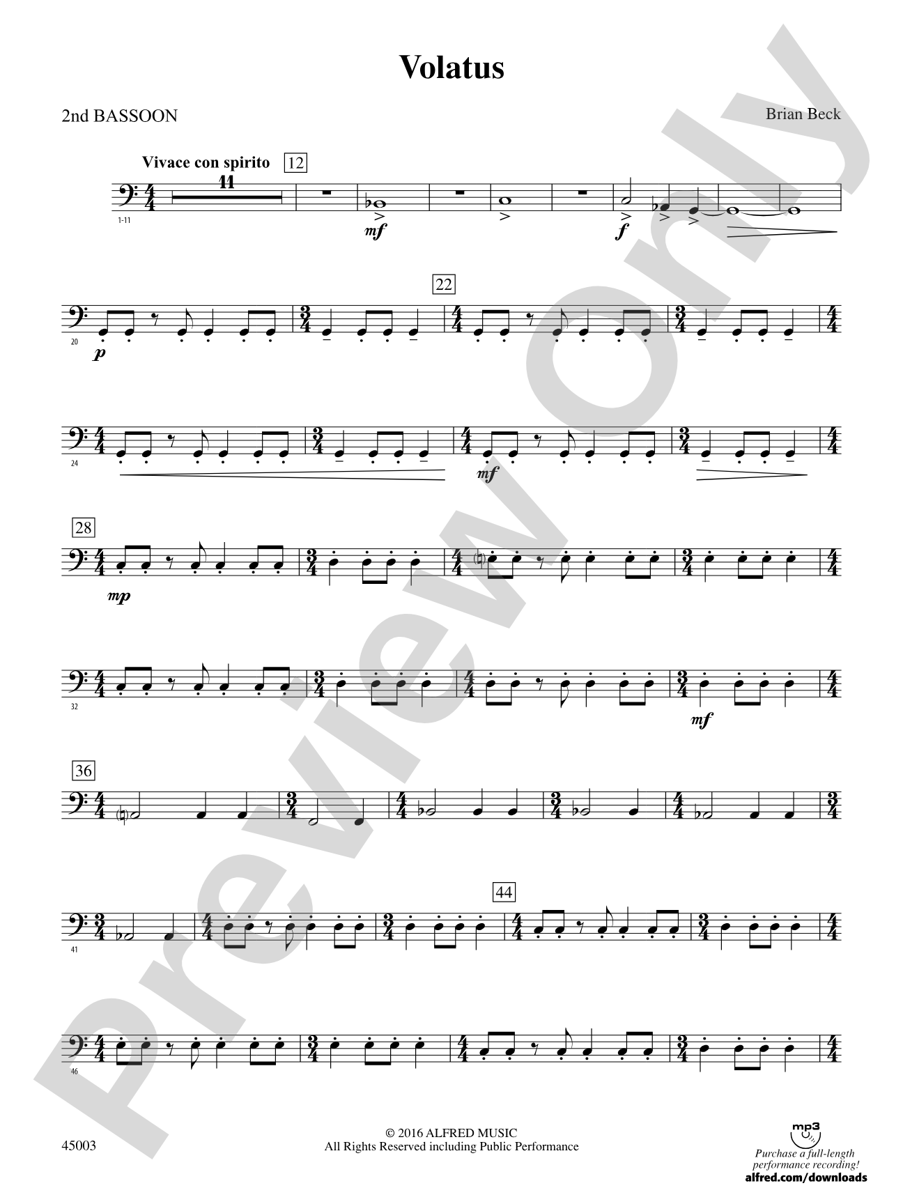 Volatus: 2nd Bassoon