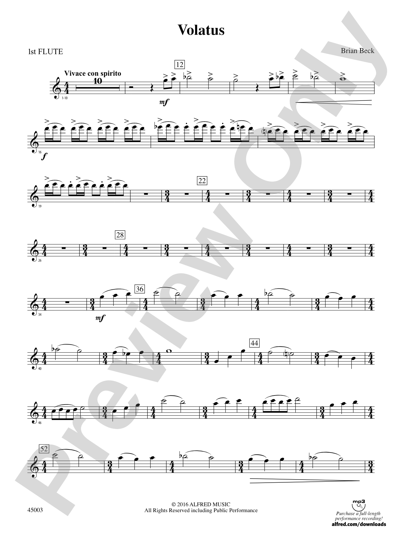 Volatus: Flute