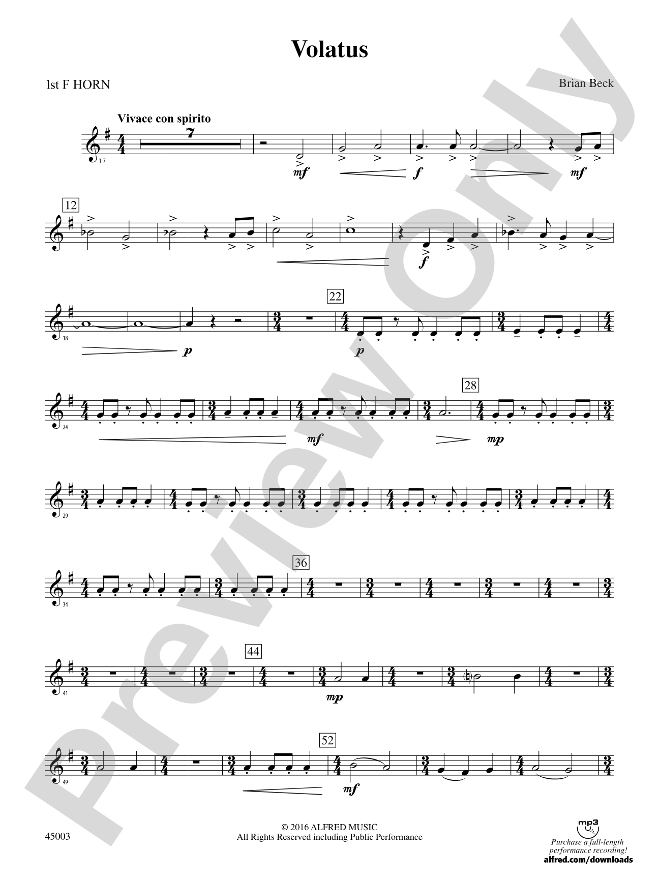 Volatus: 1st F Horn