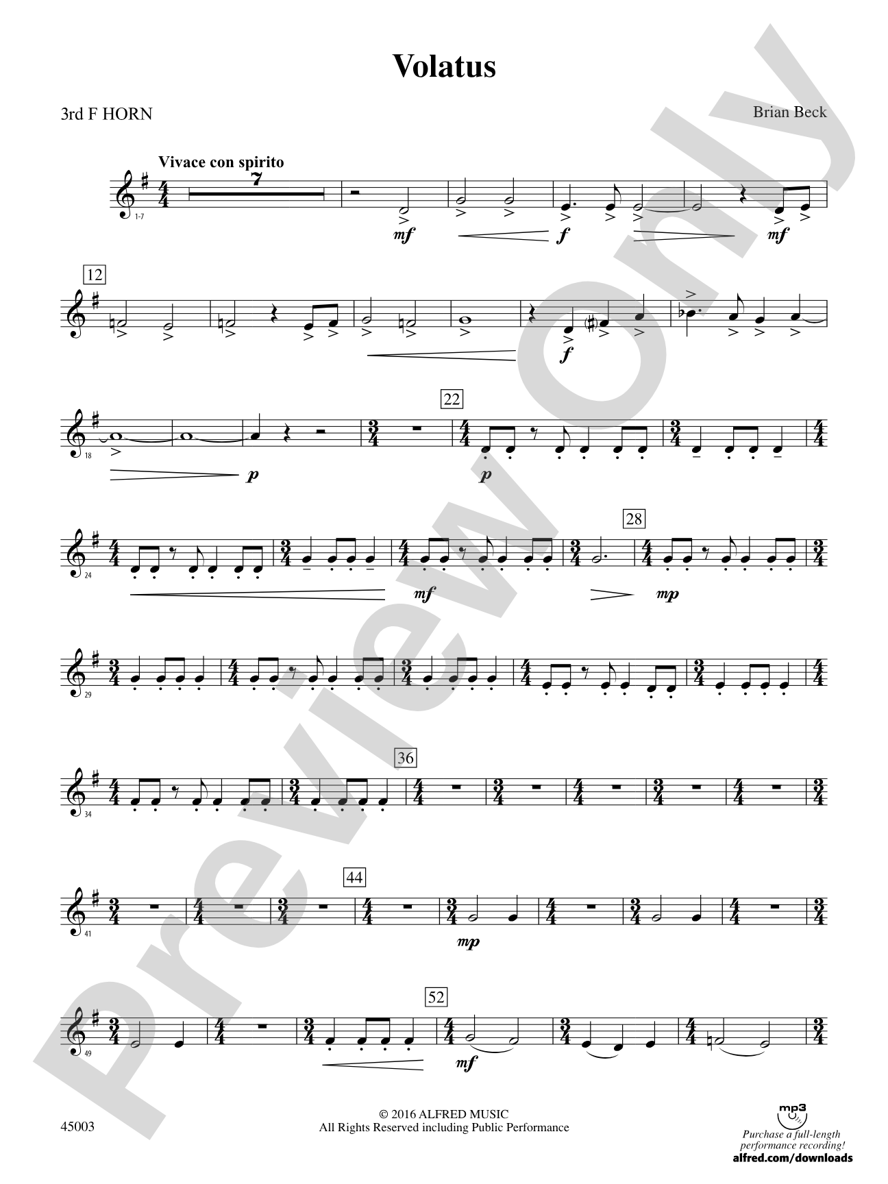 Volatus: 3rd F Horn