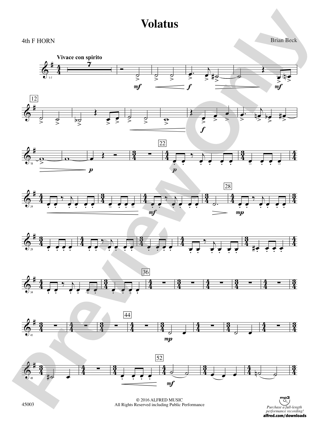Volatus: 4th F Horn