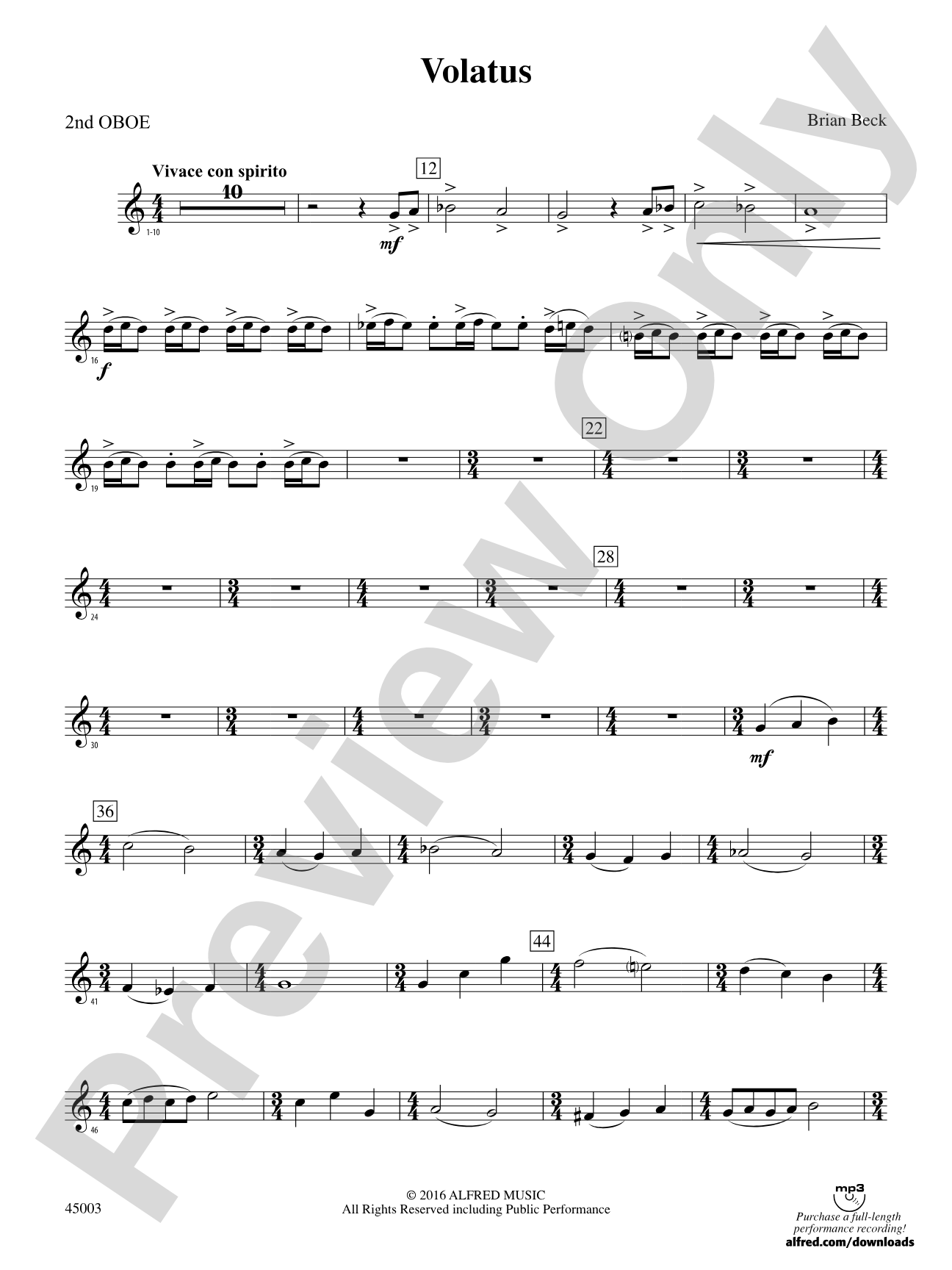 Volatus: 2nd Oboe