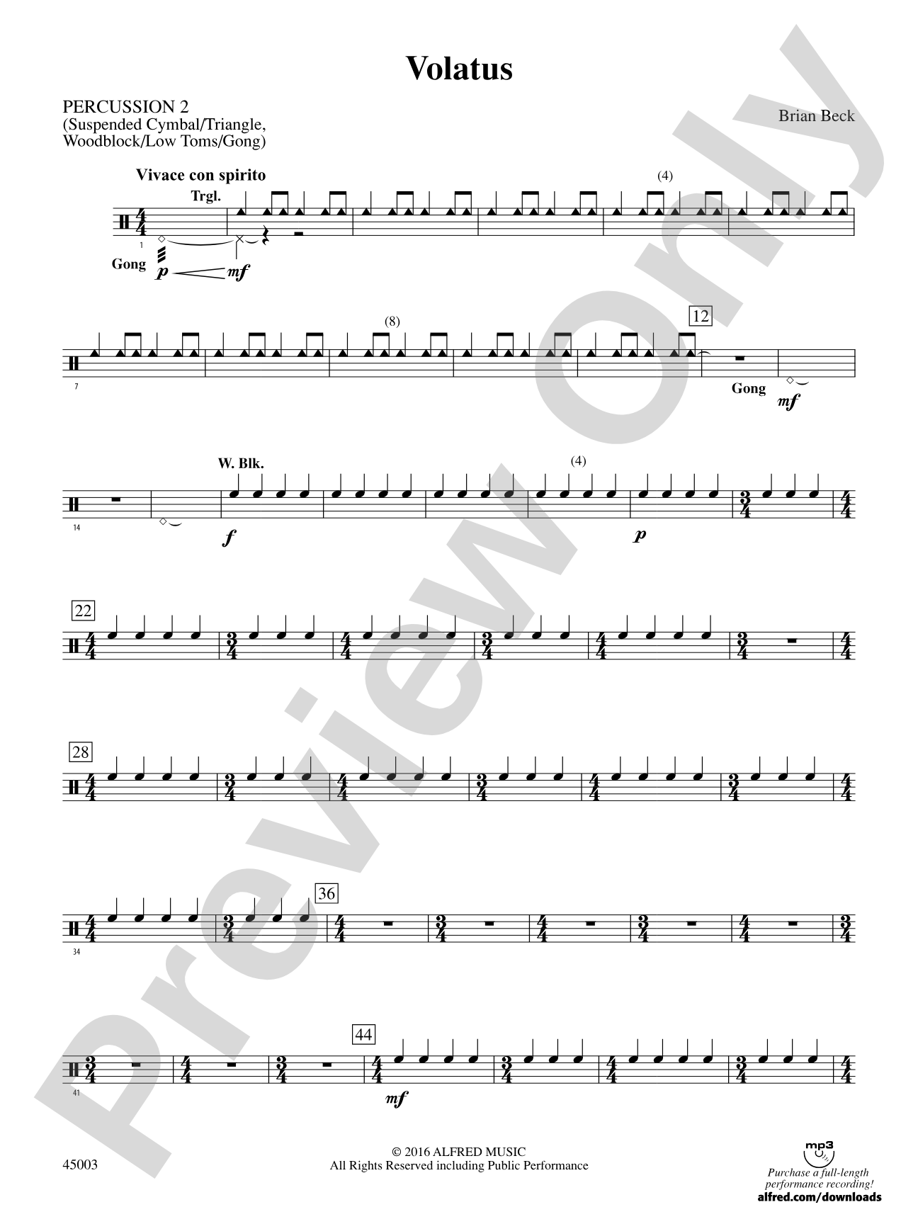 Volatus: 2nd Percussion