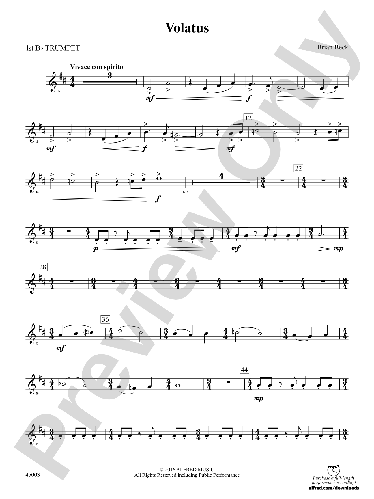 Volatus: 1st B-flat Trumpet