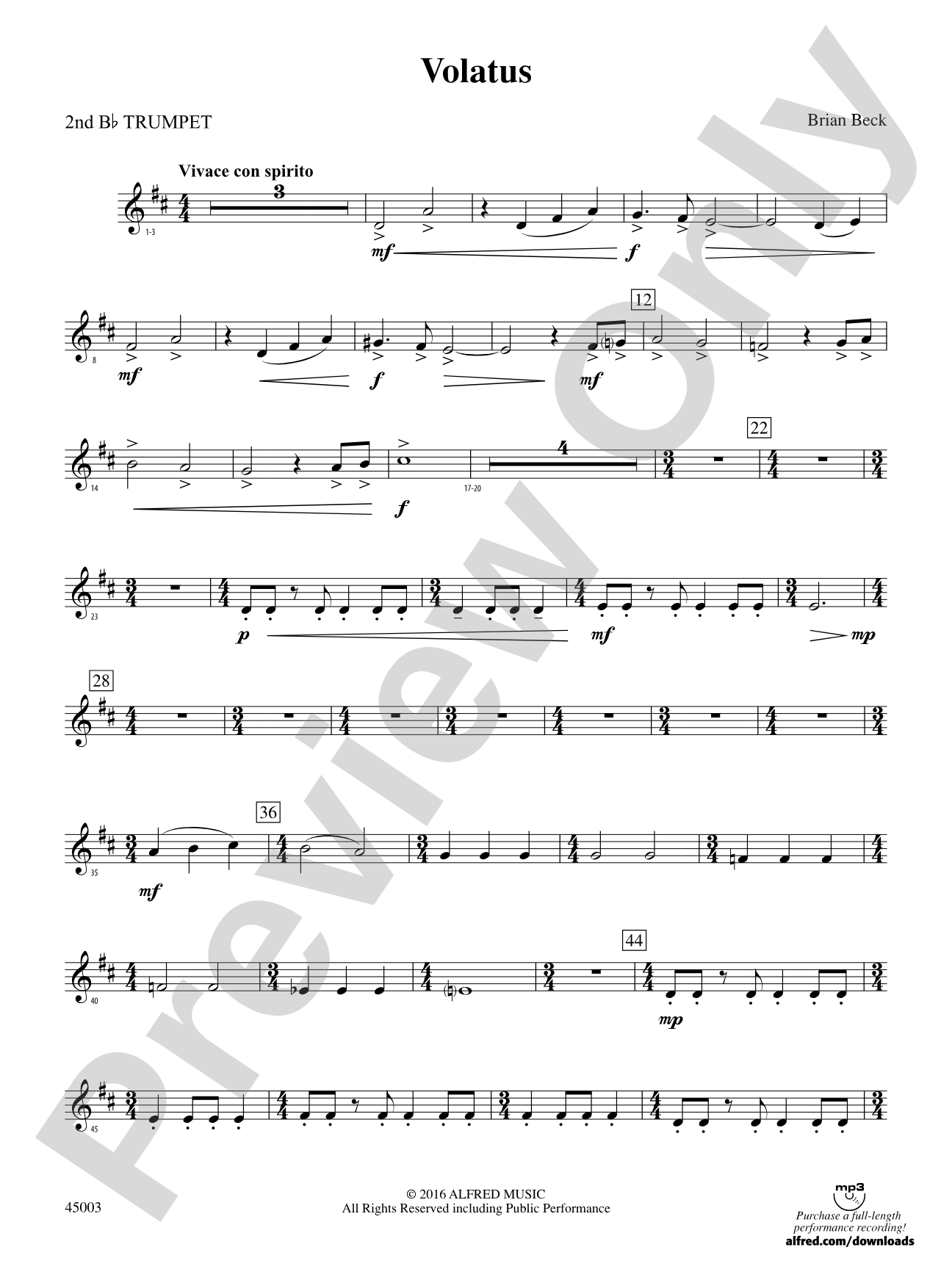 Volatus: 2nd B-flat Trumpet