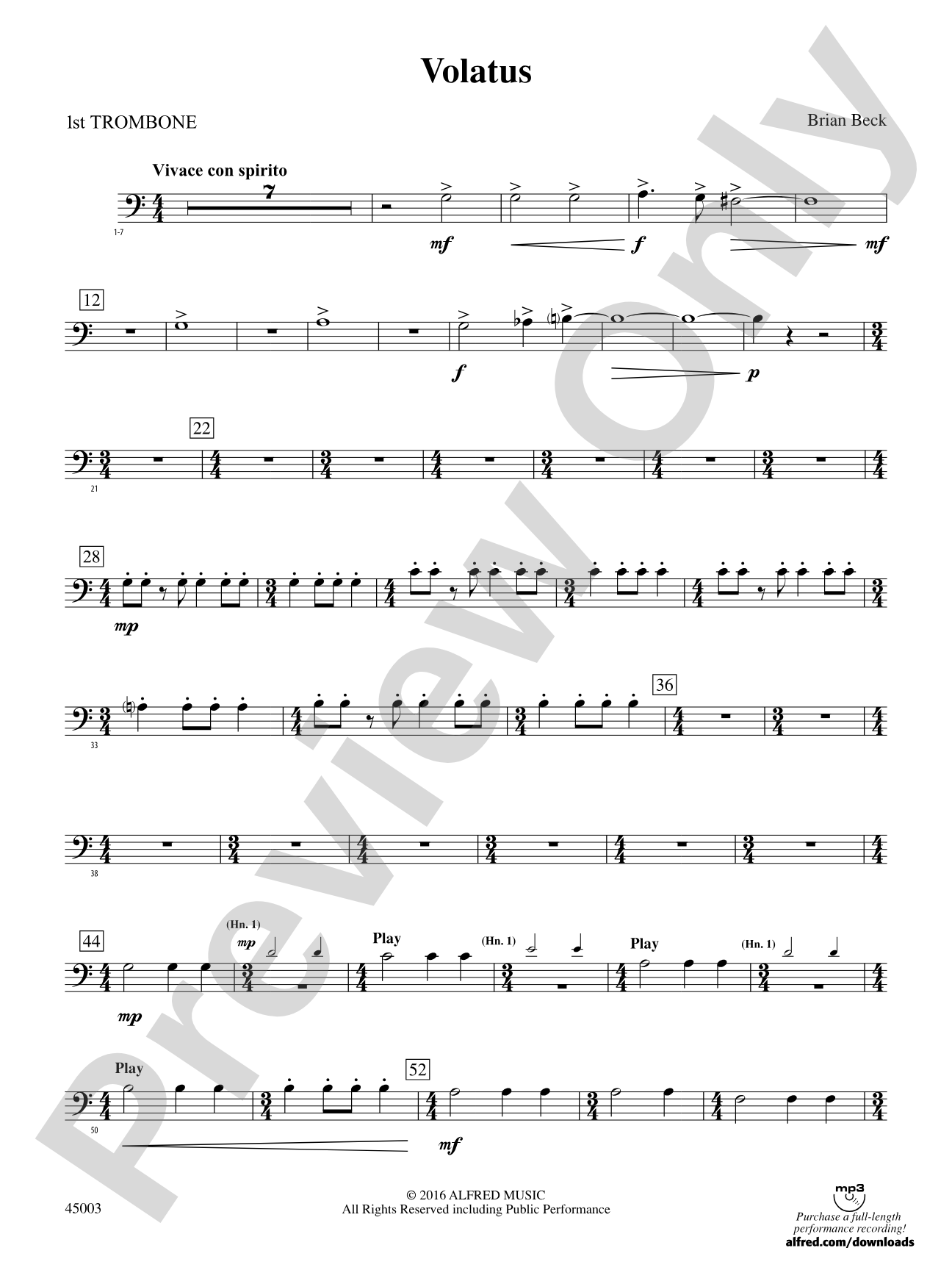 Volatus: 1st Trombone