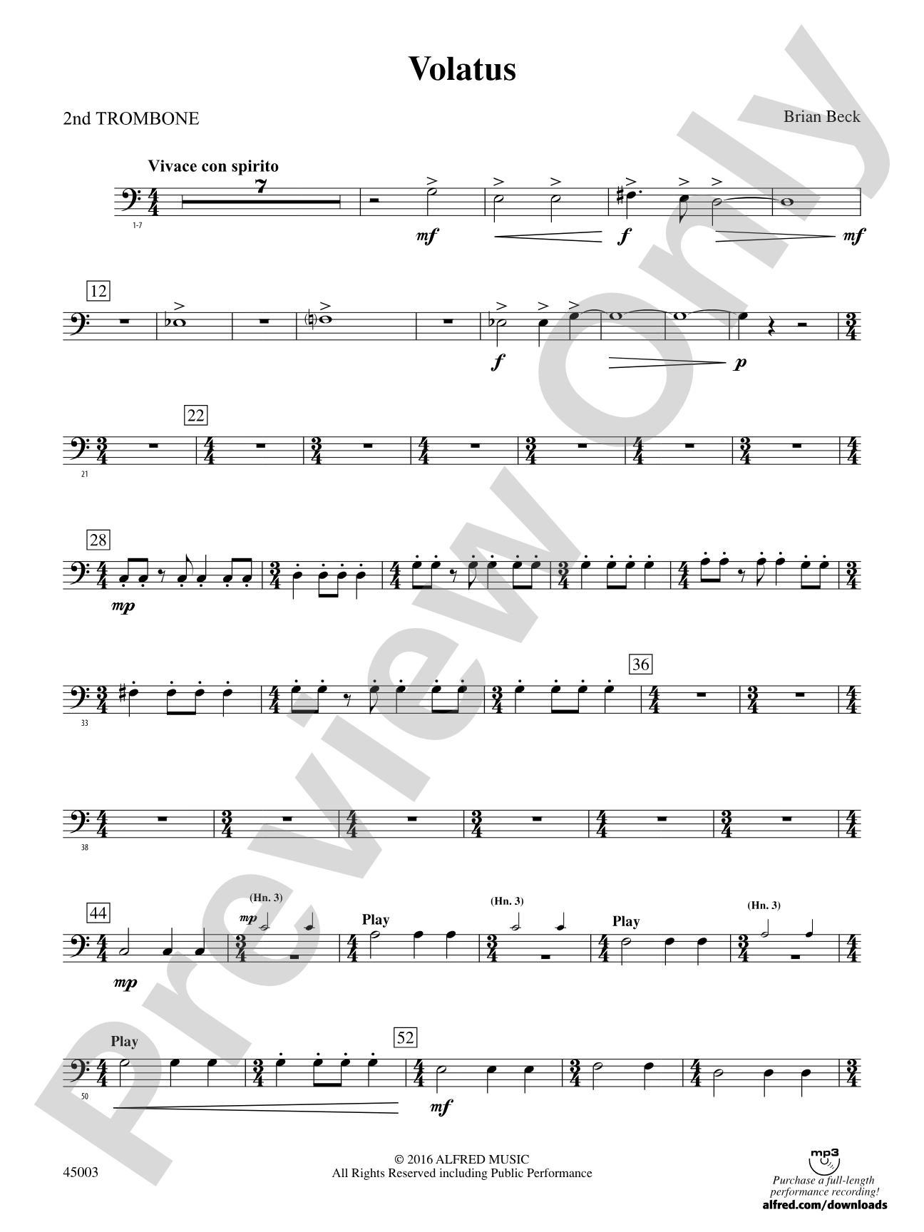 Volatus: 2nd Trombone