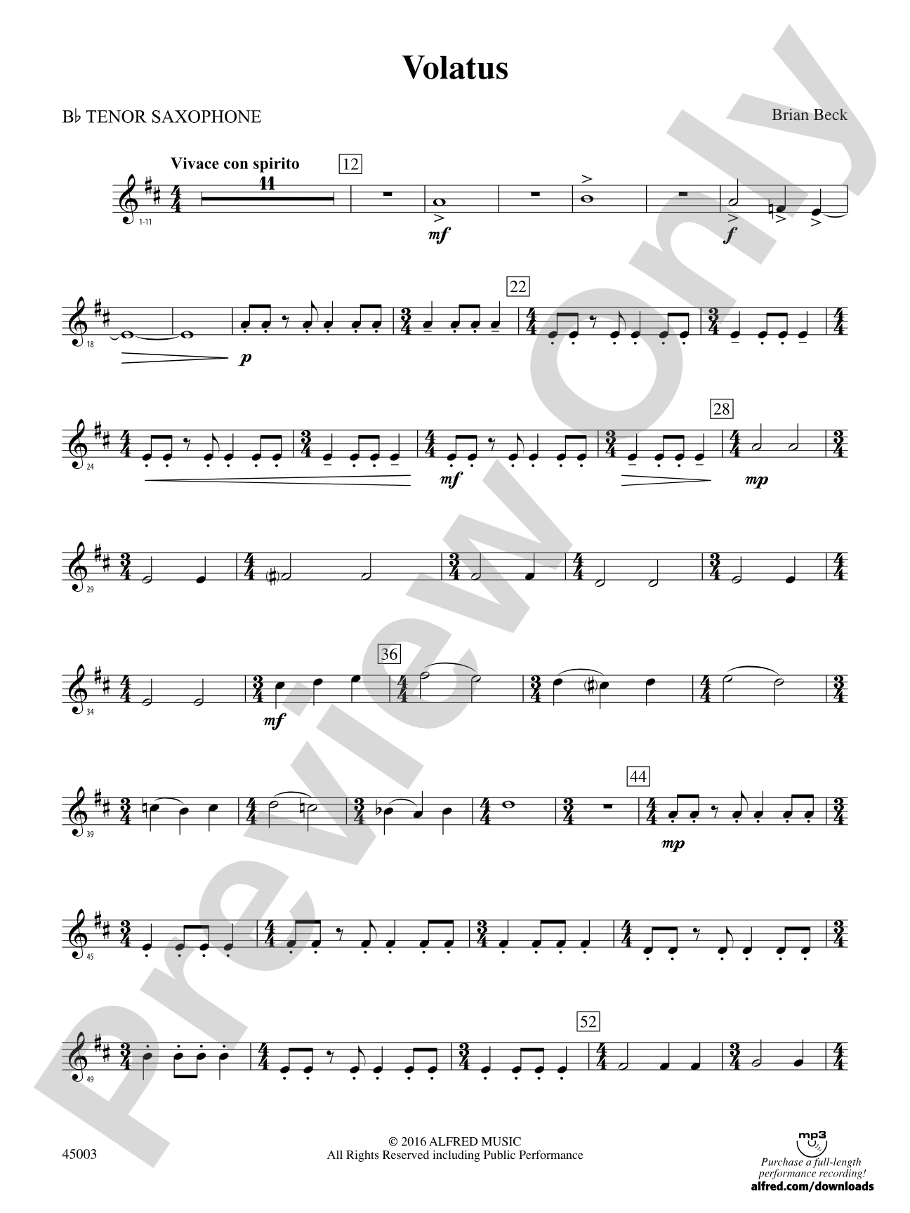 Volatus: B-flat Tenor Saxophone
